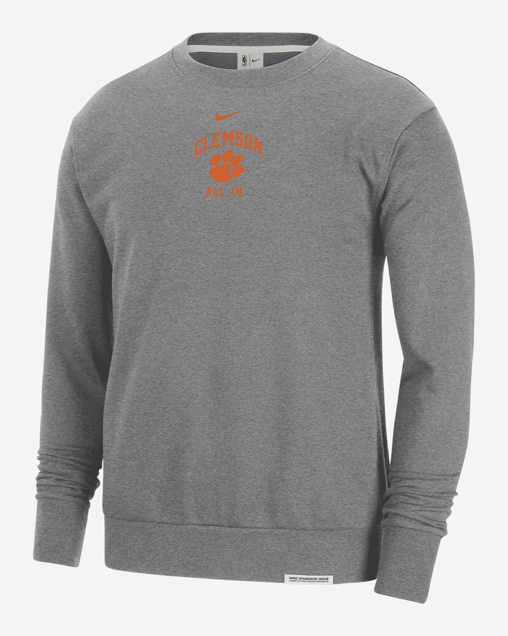 Nike Clemson Standard Issue Nike Men s College Fleece Crew Neck Sweatshirt REVERSIBLE