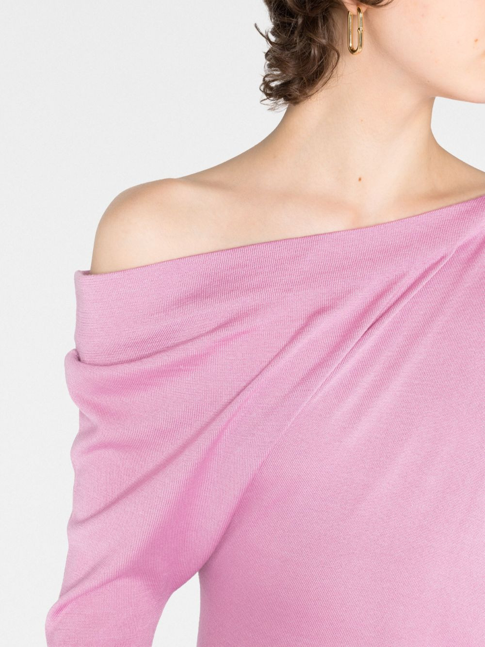 off-shoulder jumper dress - 3