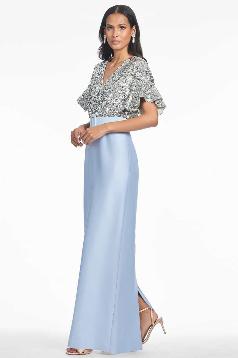 Marlene Gown - Silver/Glacial Blue 1