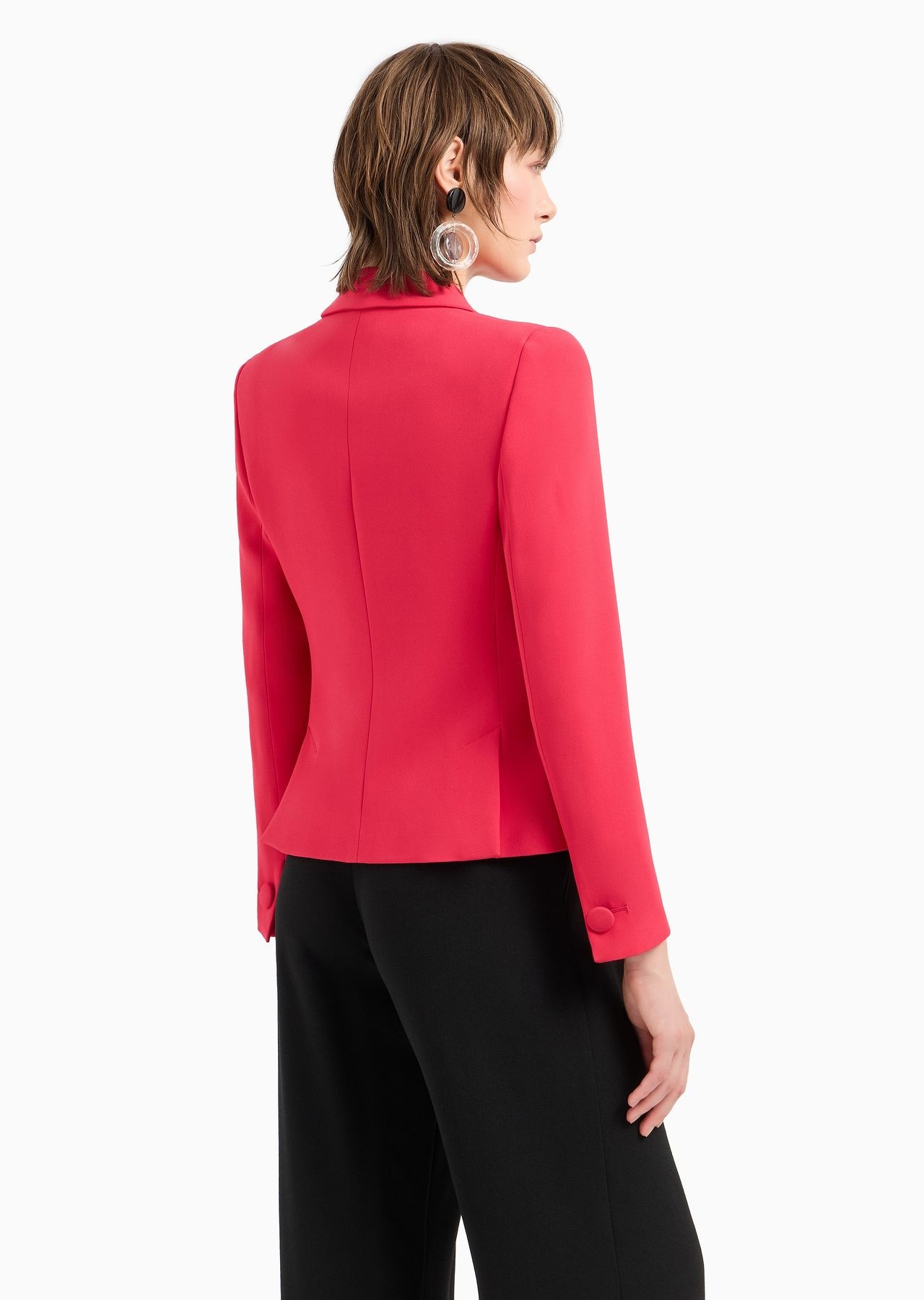 Cady crêpe jacket with lapels - 3