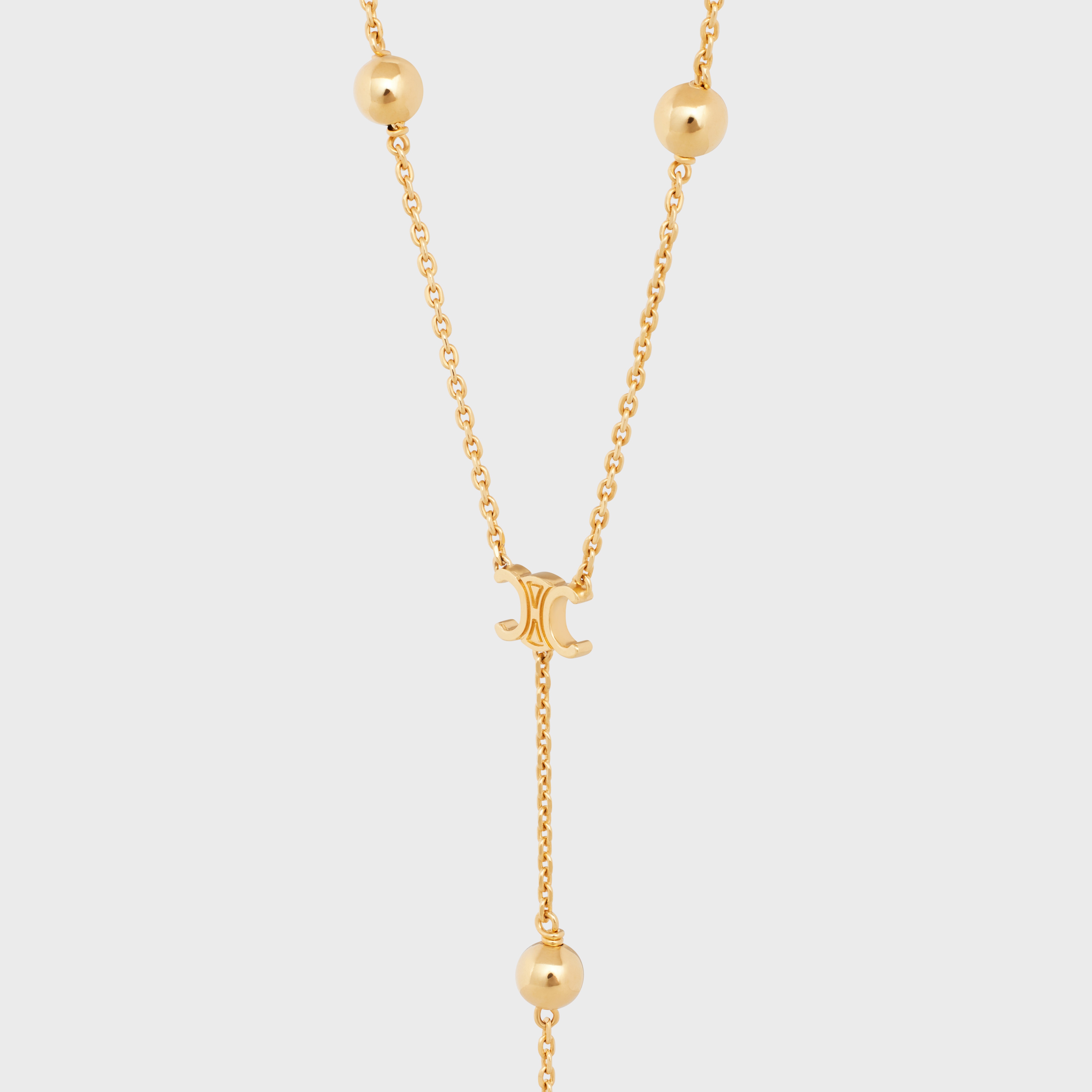 Triomphe Folk Beads Sautoir in Brass with Gold Finish - 2