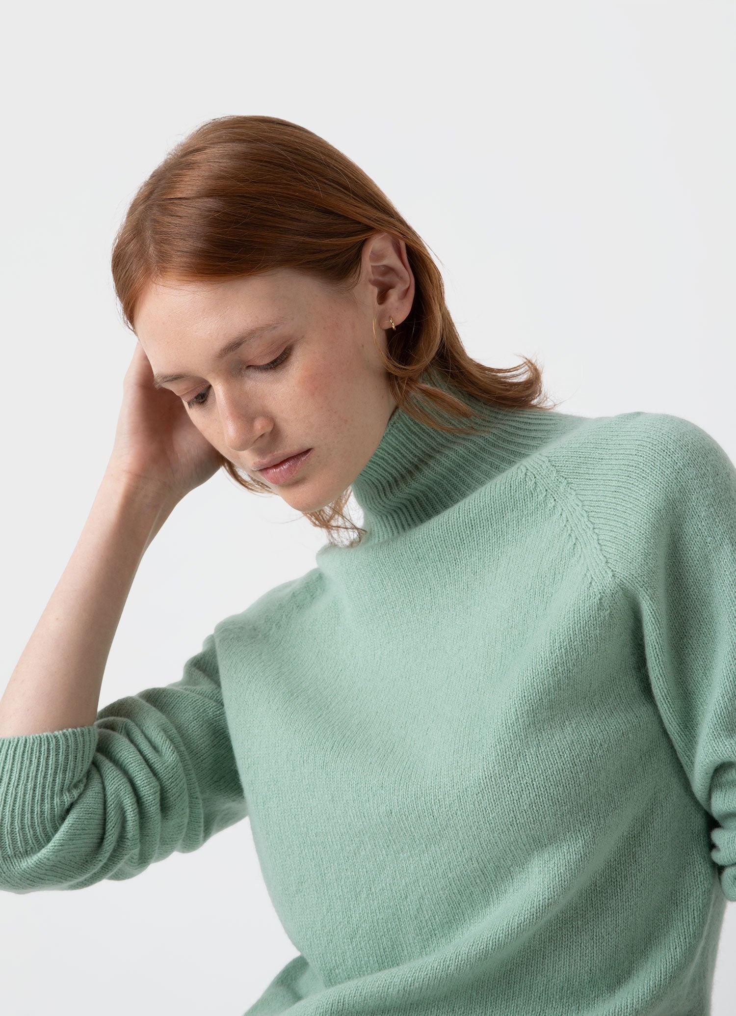 Lambswool Funnel Neck Jumper - 1
