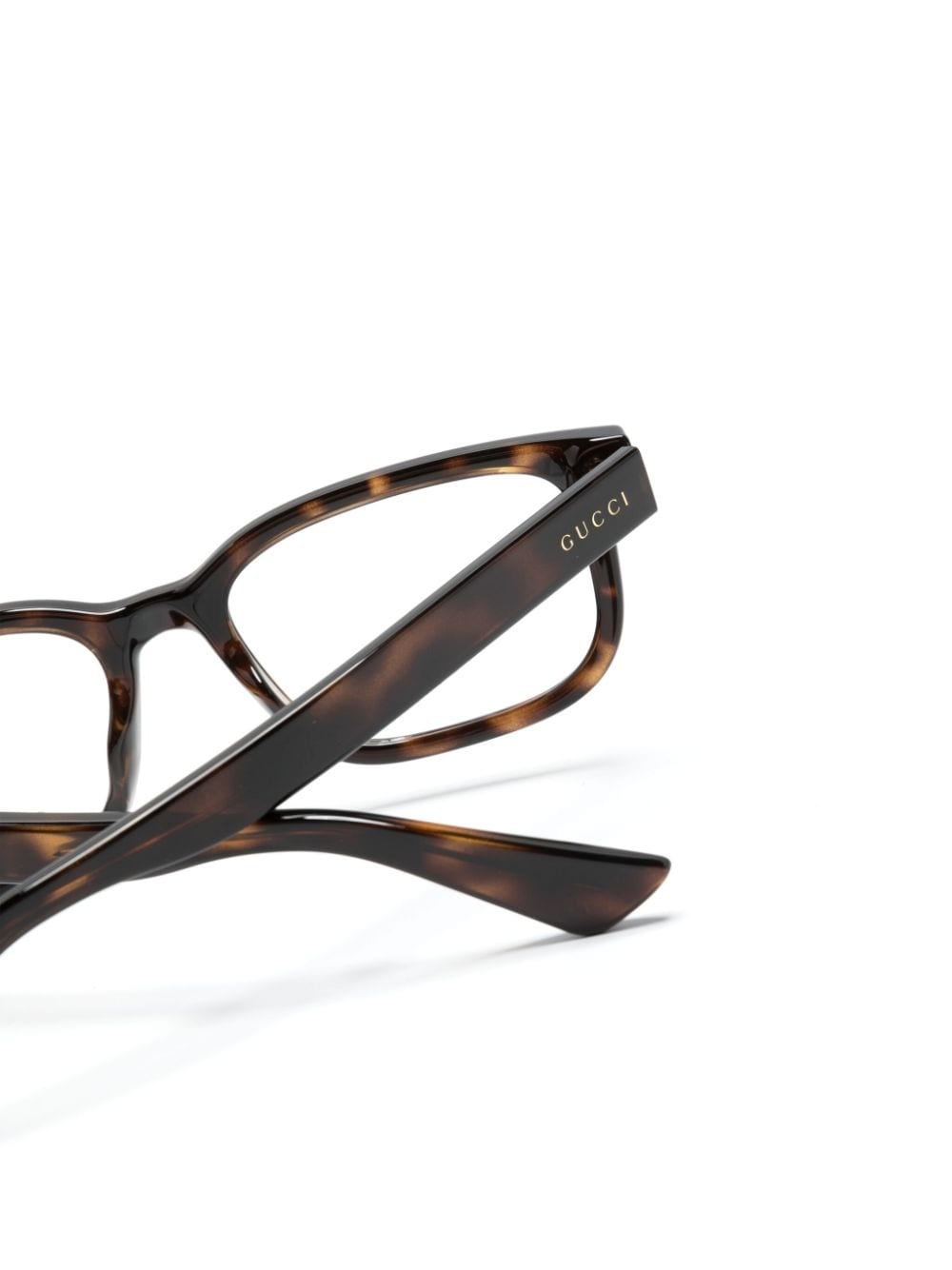 tortoiseshell rectangle-frame glasses - 3