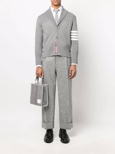 Thom Browne 4-Bar stripe knit cardigan outlook