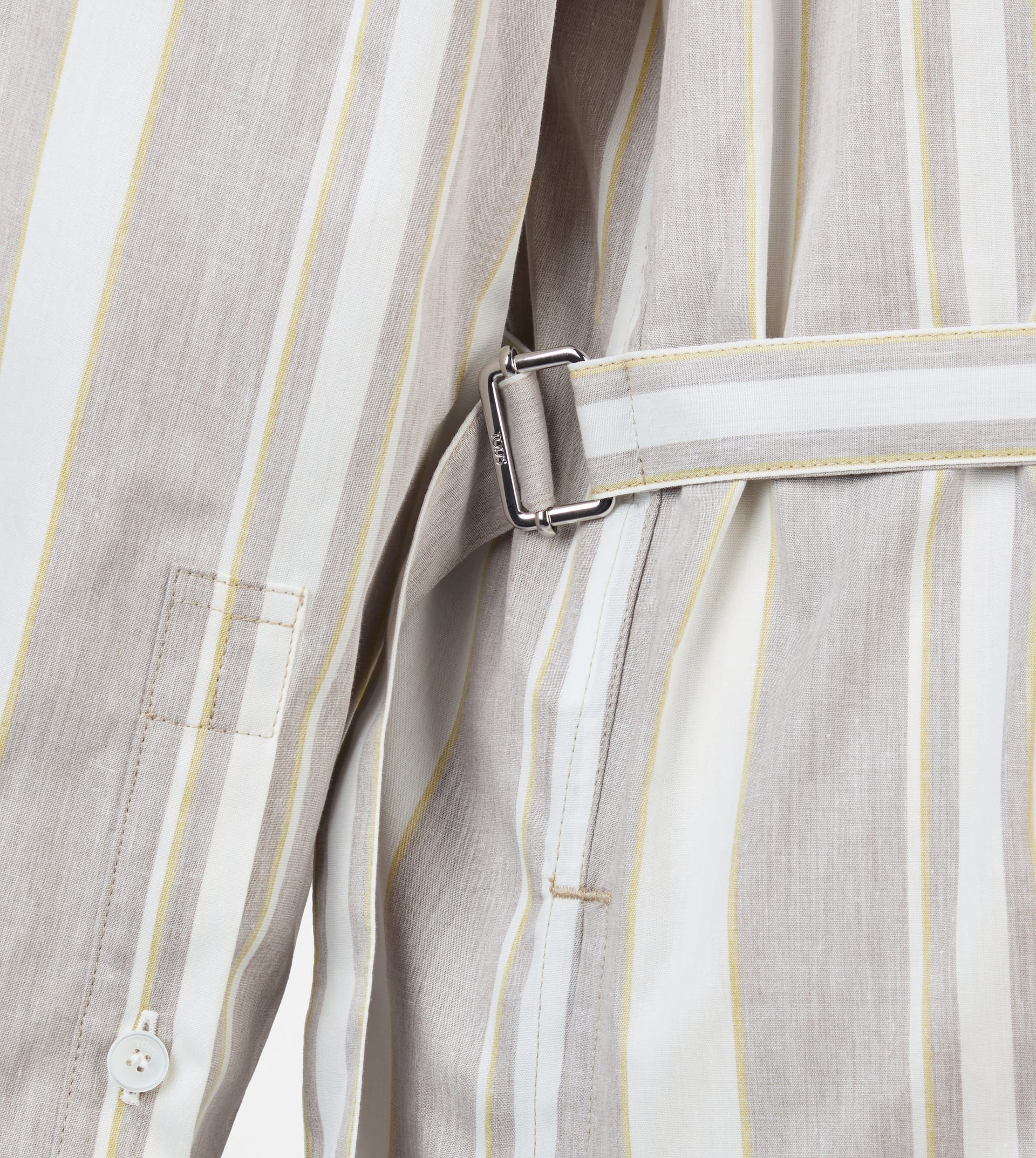 SHIRT IN COTTON - BROWN, WHITE, YELLOW - 3