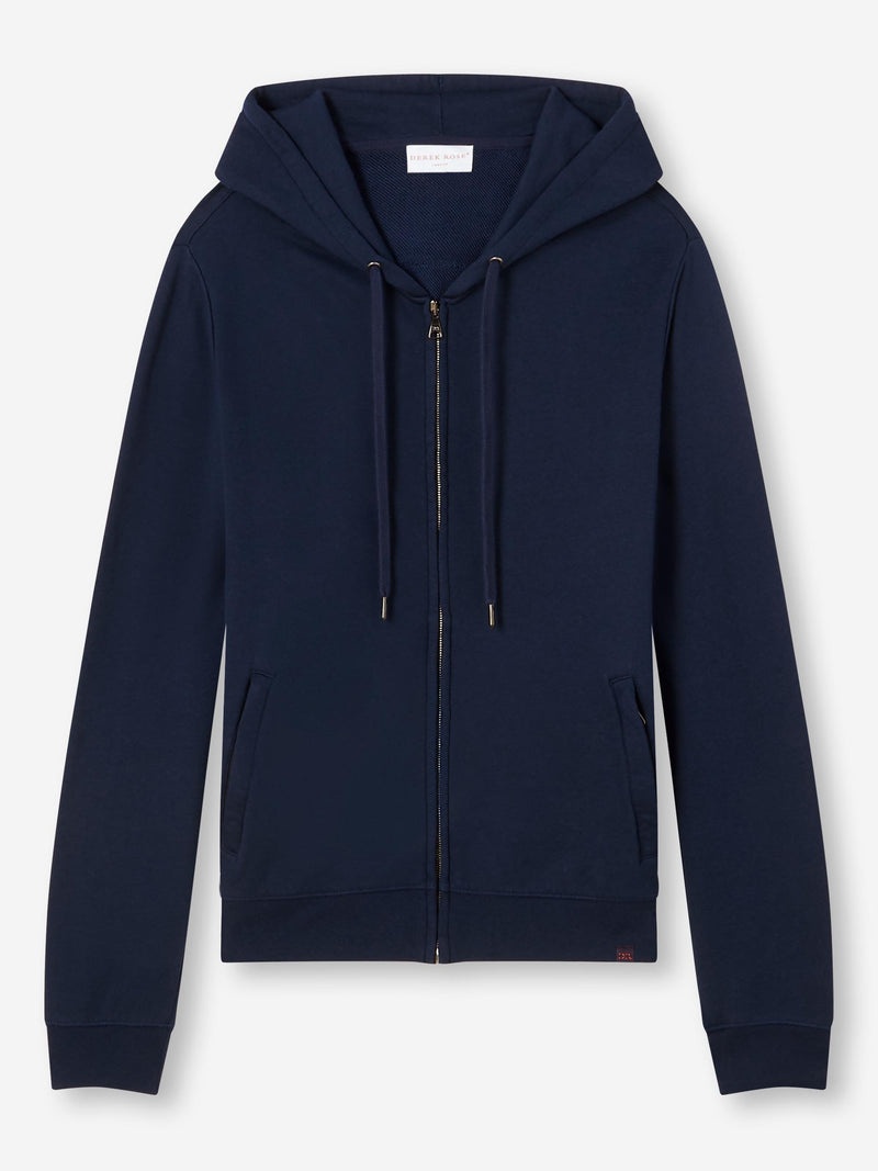 Men's Hoodie Quinn Cotton Modal Navy - 1
