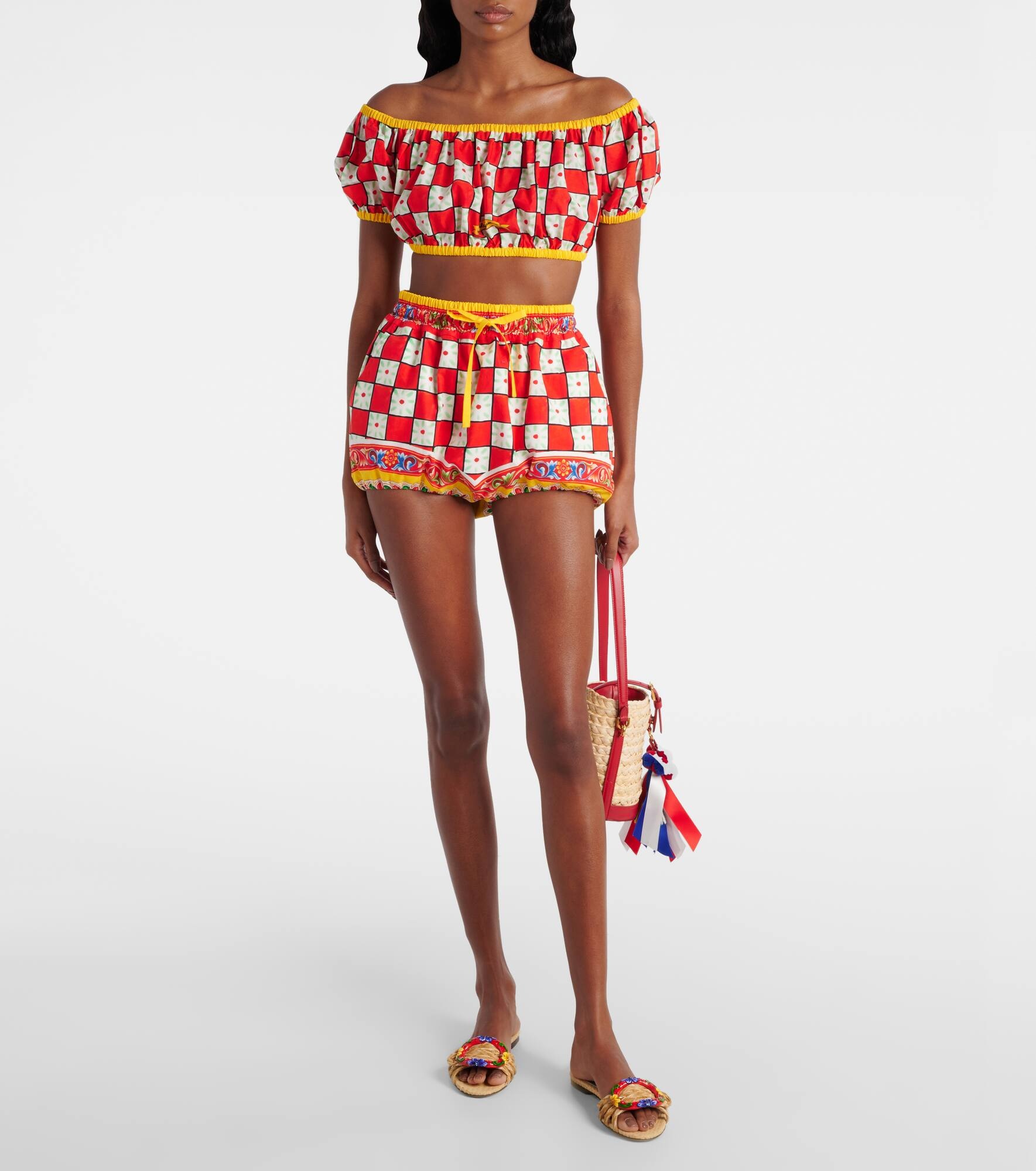 Printed cotton shorts - 2