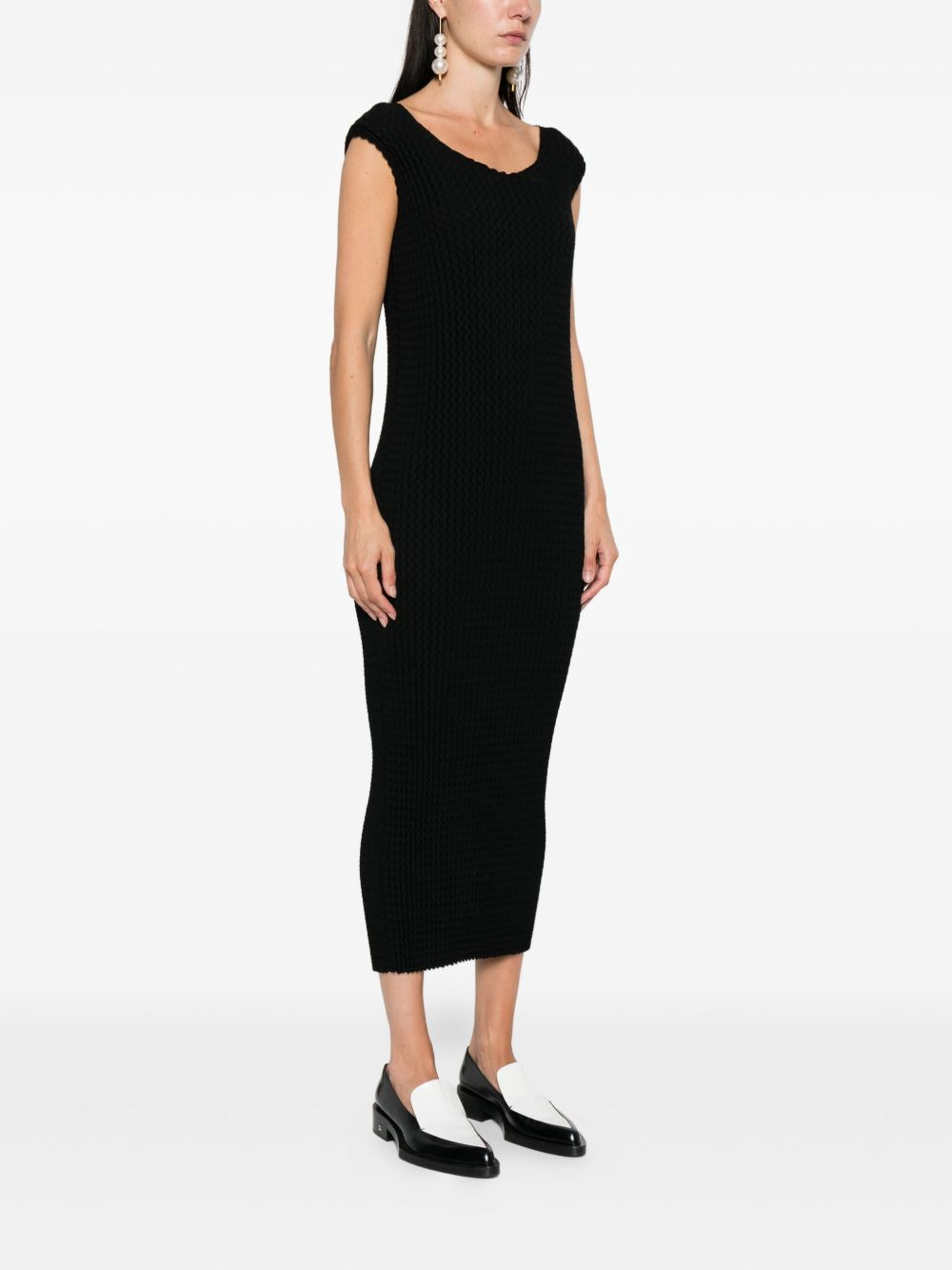 ribbed sleeveless midi dress - 3