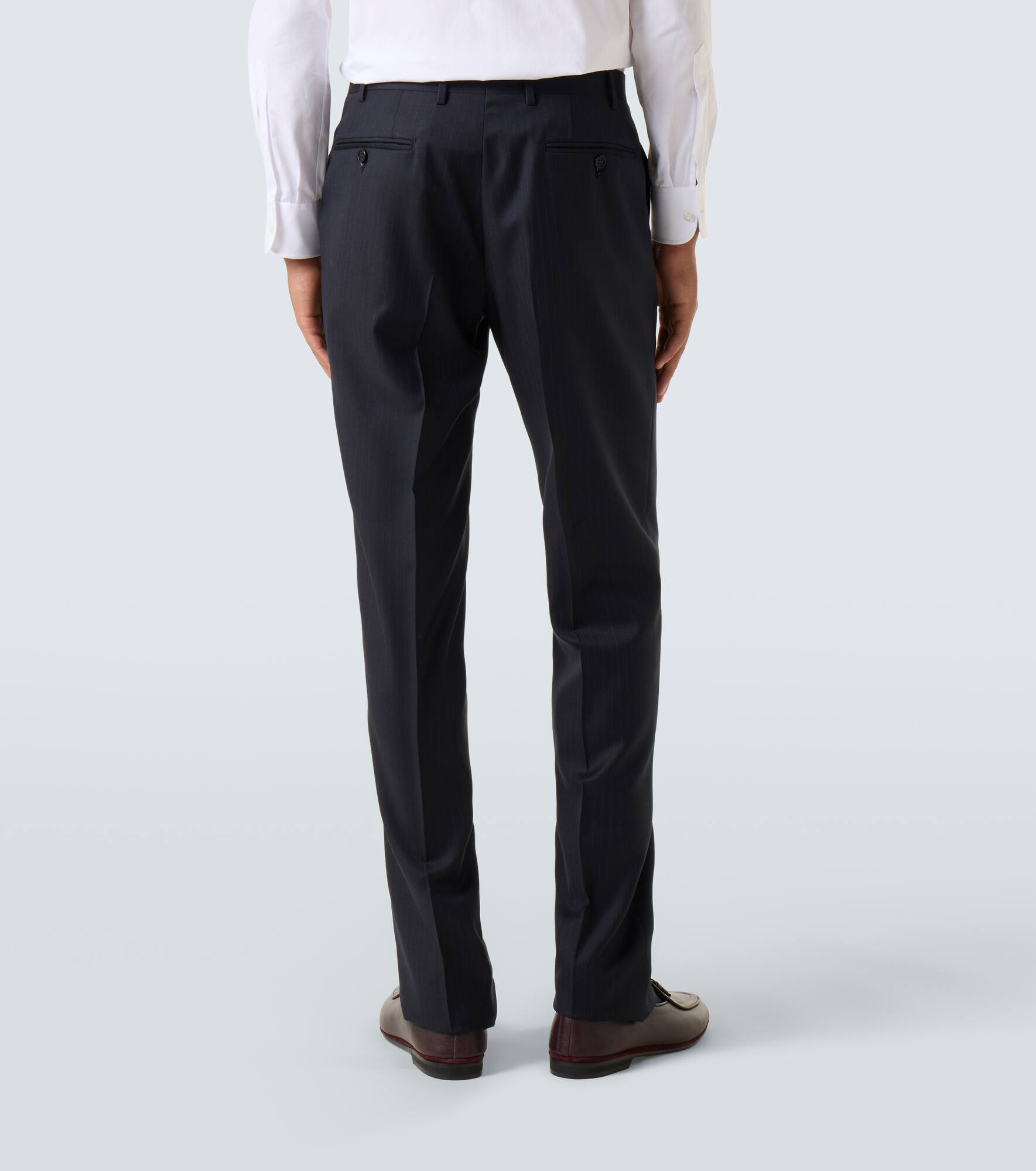 Pinstripe wool suit - 6