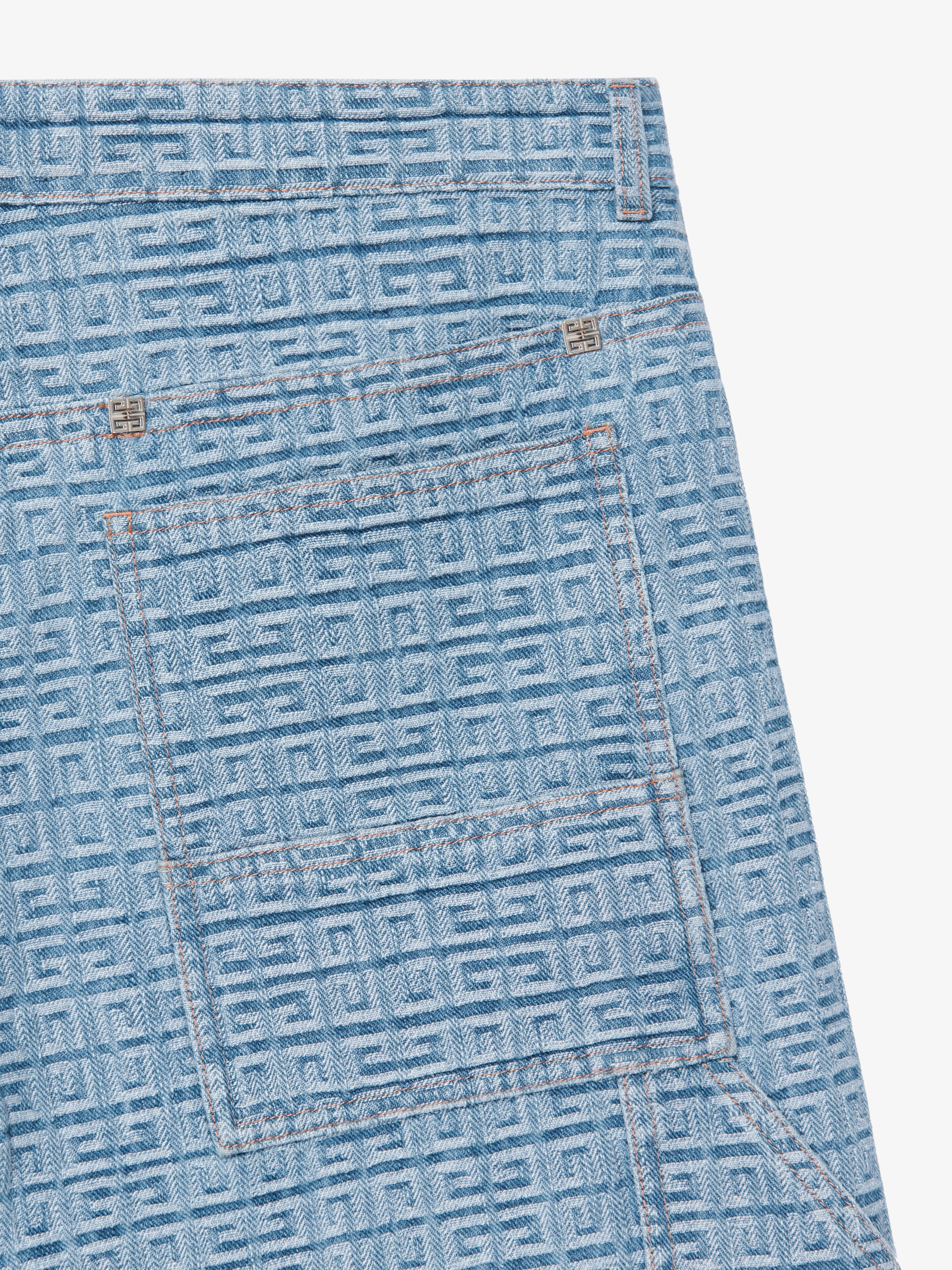 CARPENTER BERMUDA SHORTS IN 4G DENIM - 5