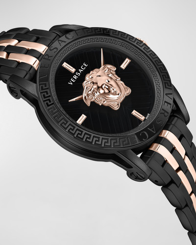 VERSACE Men's V-Code Medusa Head Two-Tone Bracelet Watch, 43mm outlook