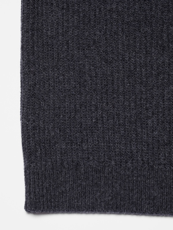 August Rib Wool Sweater Antracitemelange - 6