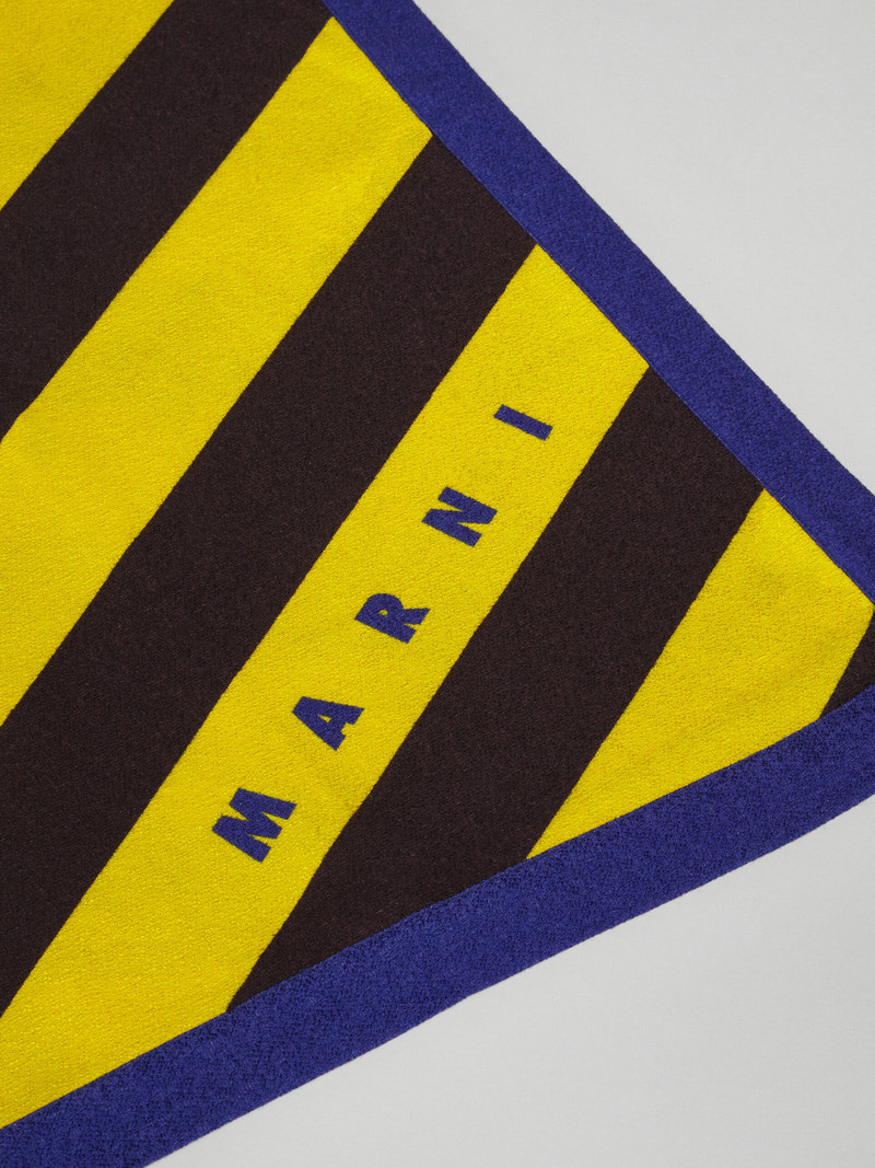 YELLOW STRIPED CRÊPE COTTON SARONG 3