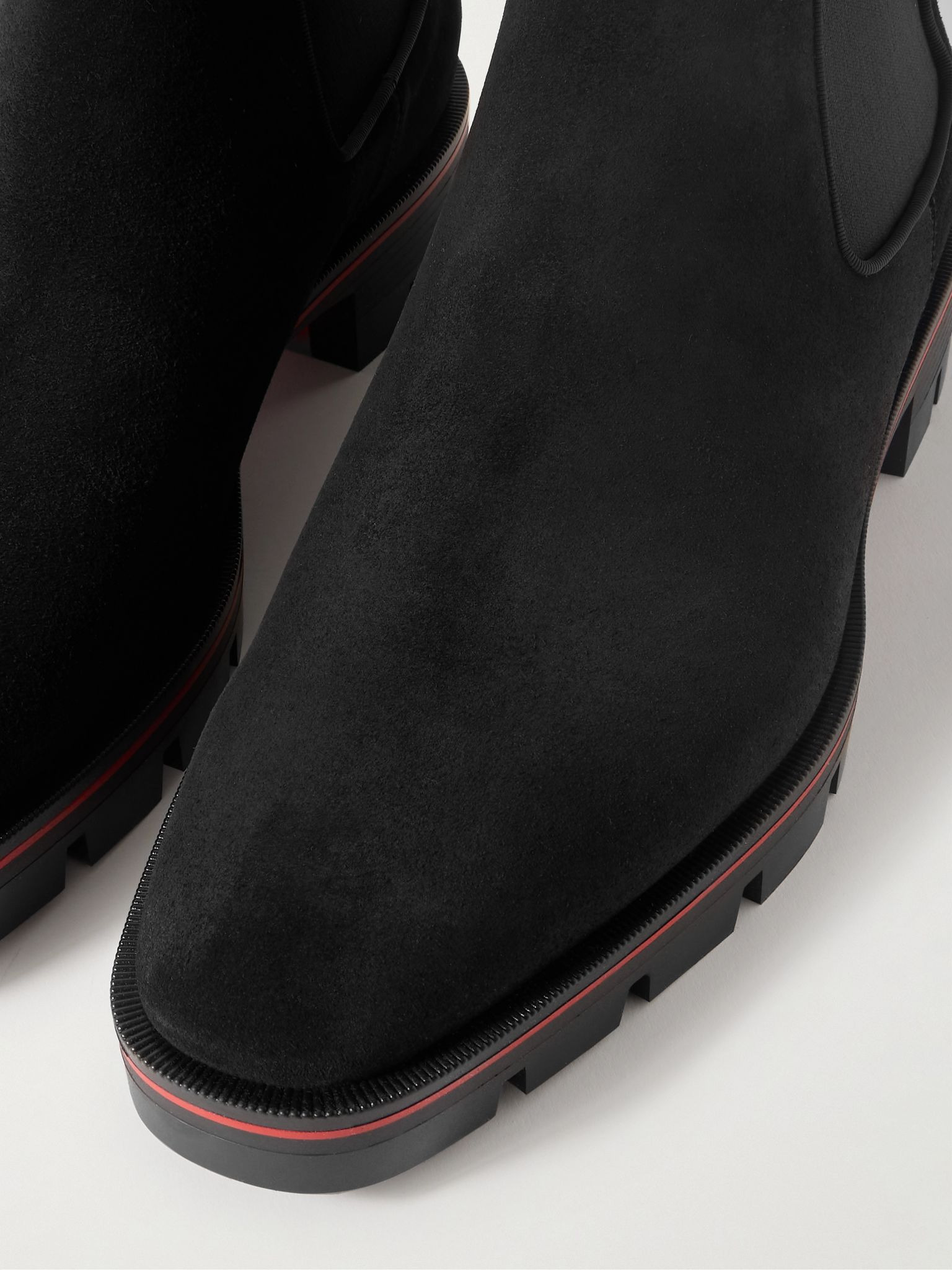Alpinosol Suede Chelsea Boots Black - 6