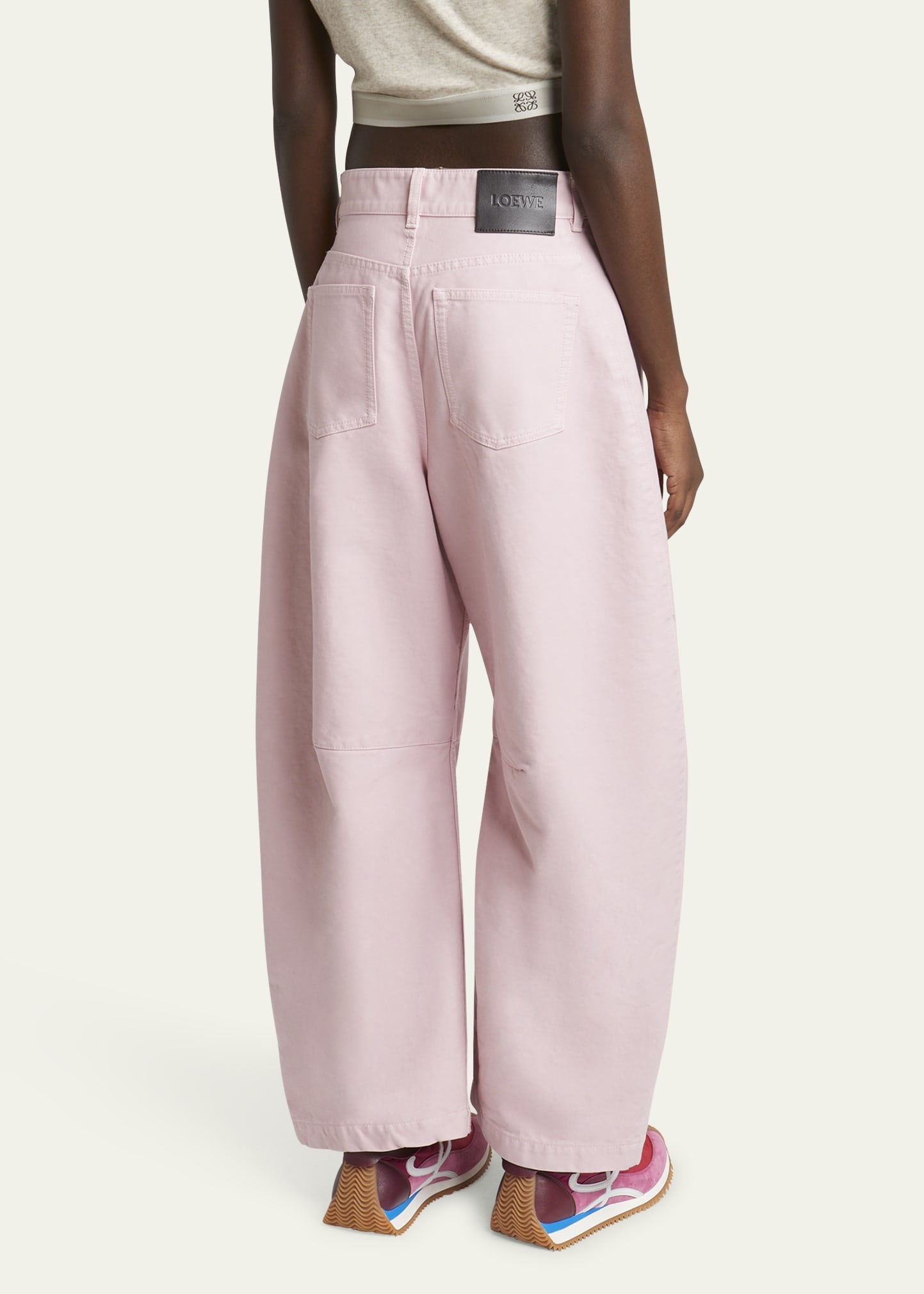 Barrel Pleated Wide-Leg Ankle Trousers - 3