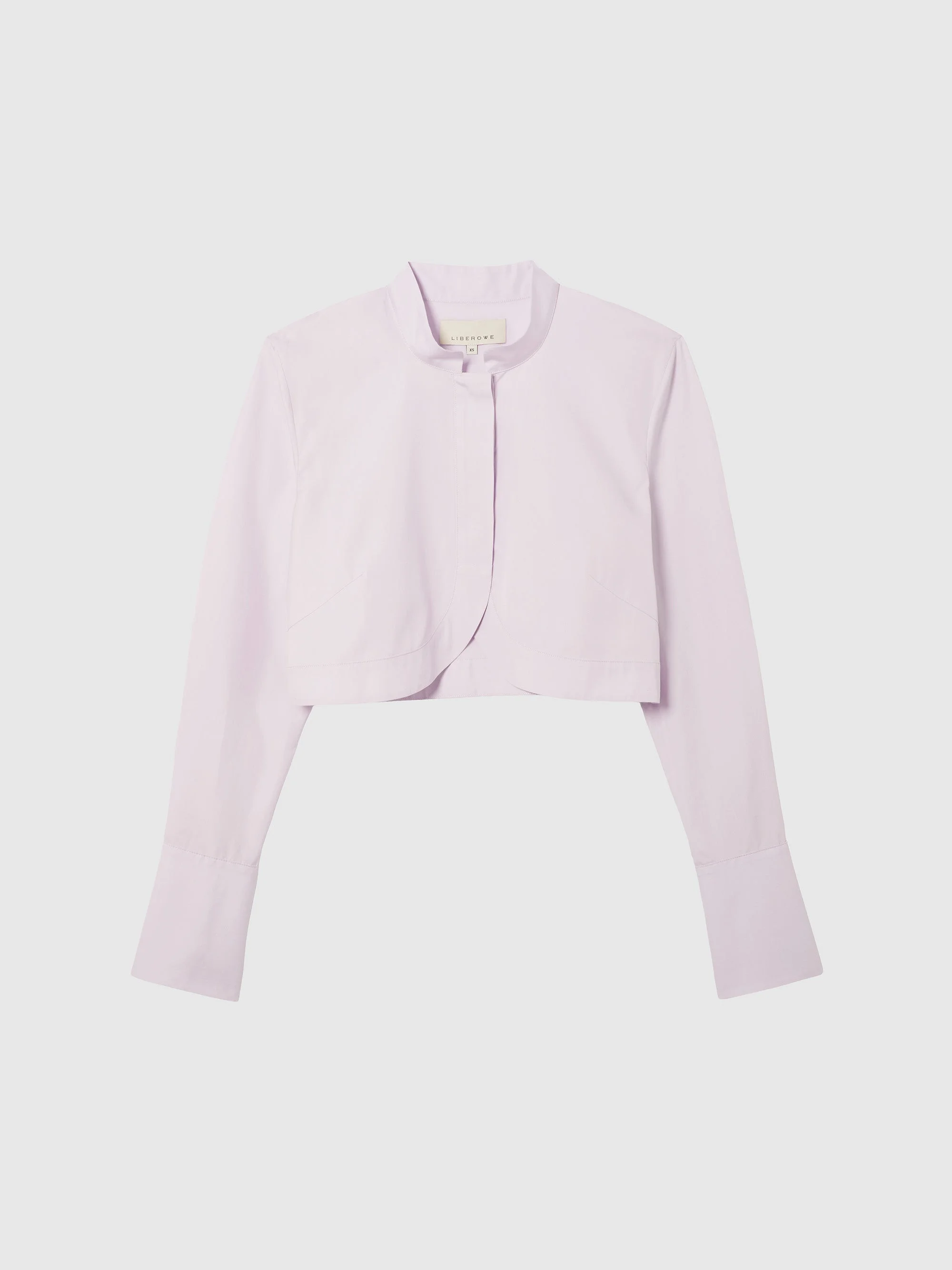 CROPPED LILAC NEHRU SHIRT - 1