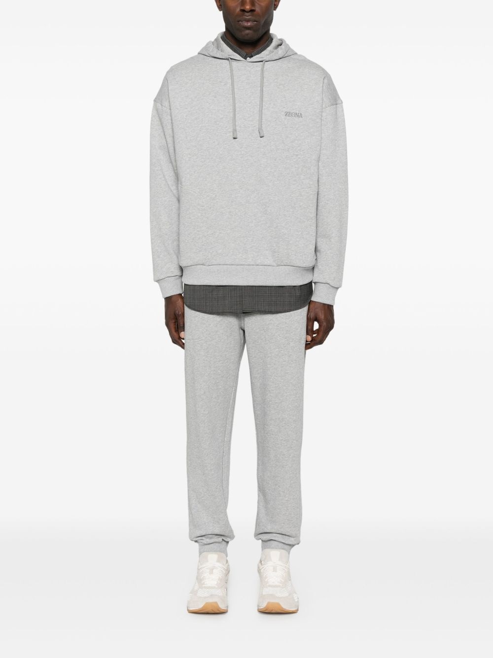 logo-embroidered hoodie - 2
