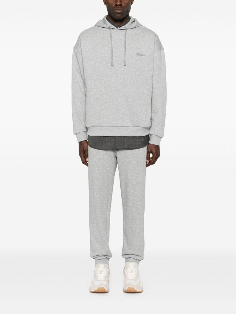 ZEGNA logo-embroidered hoodie outlook