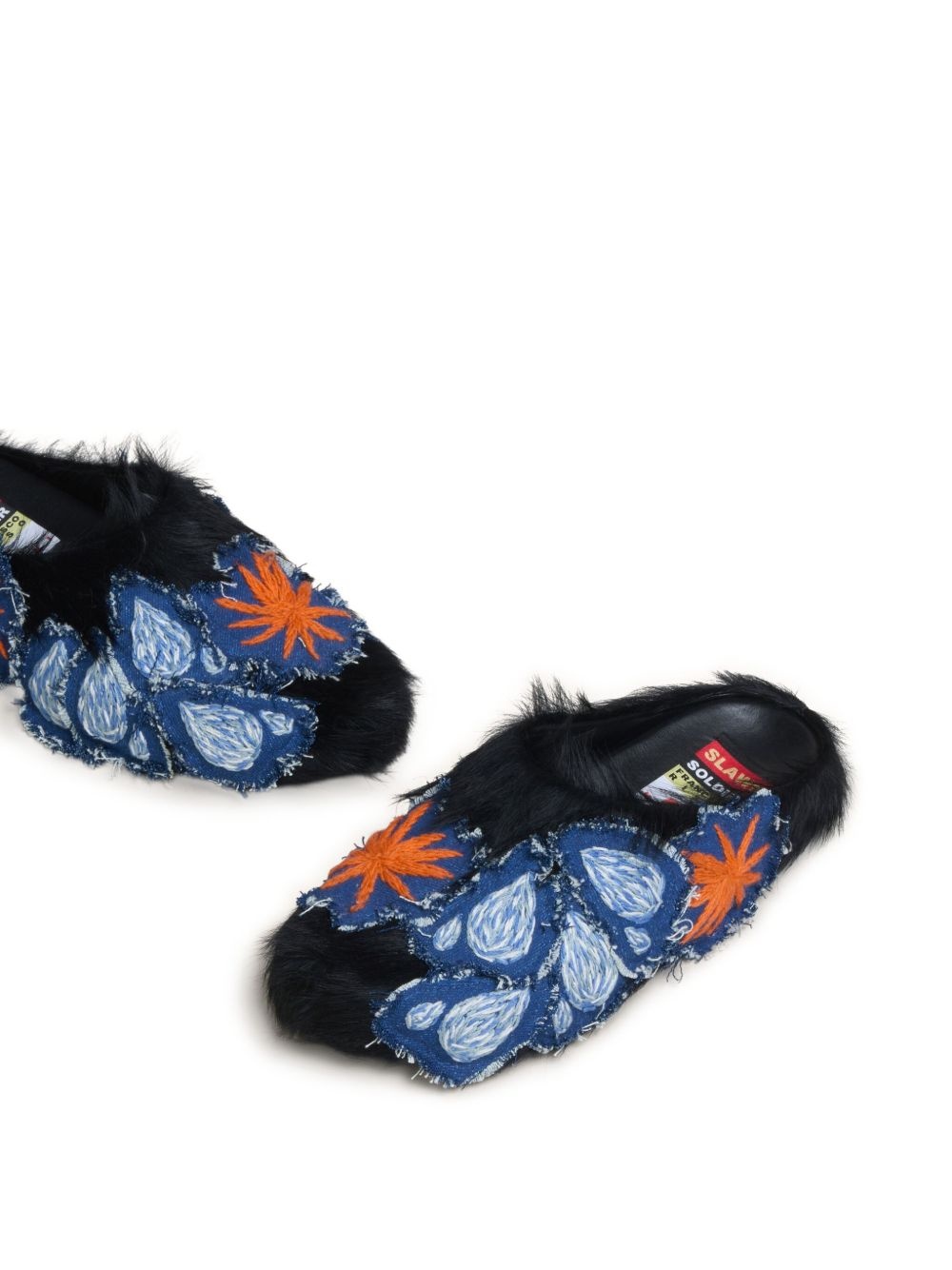 embroidered mules - 4