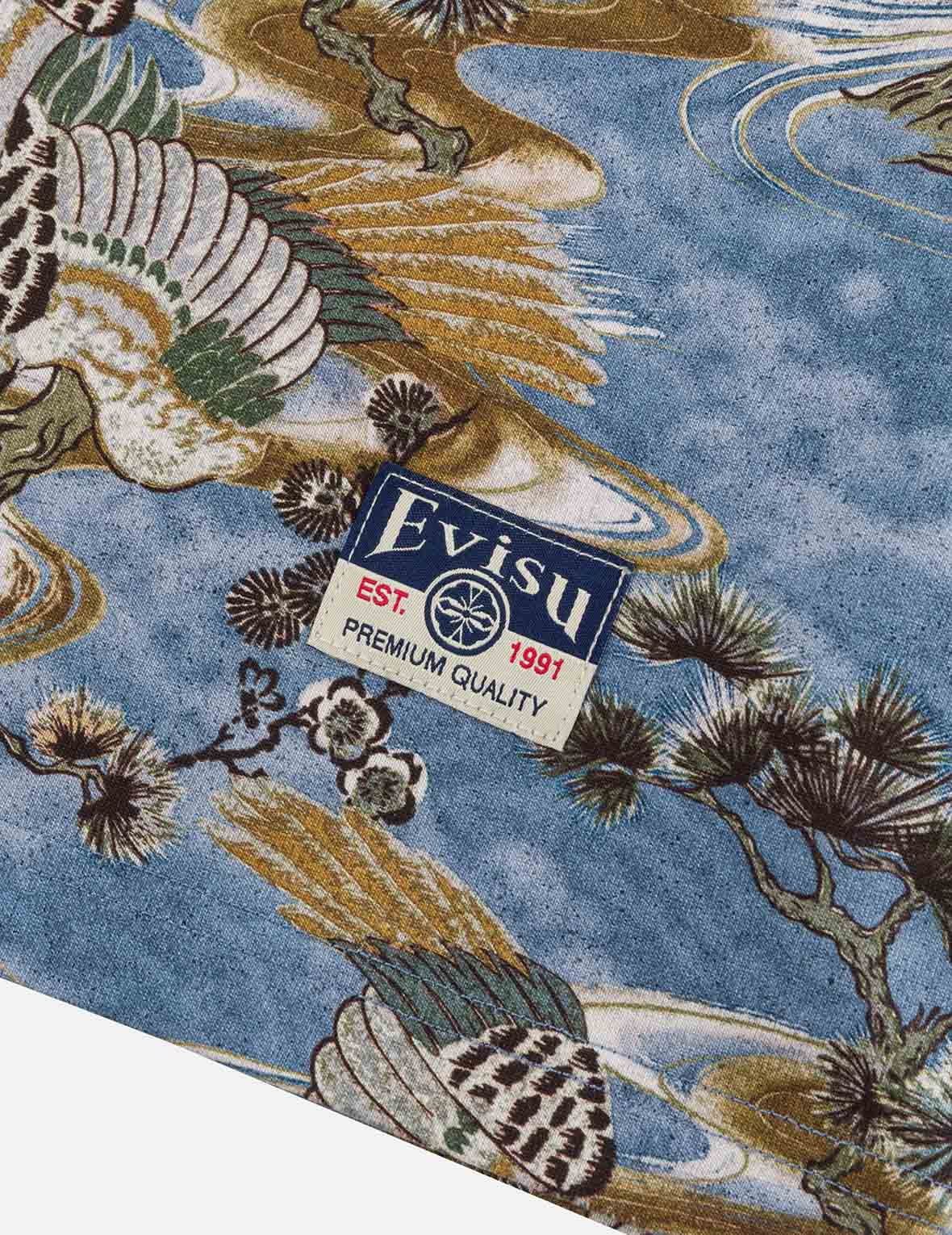 Allover Crane Print Relax Fit T-shirt - 9