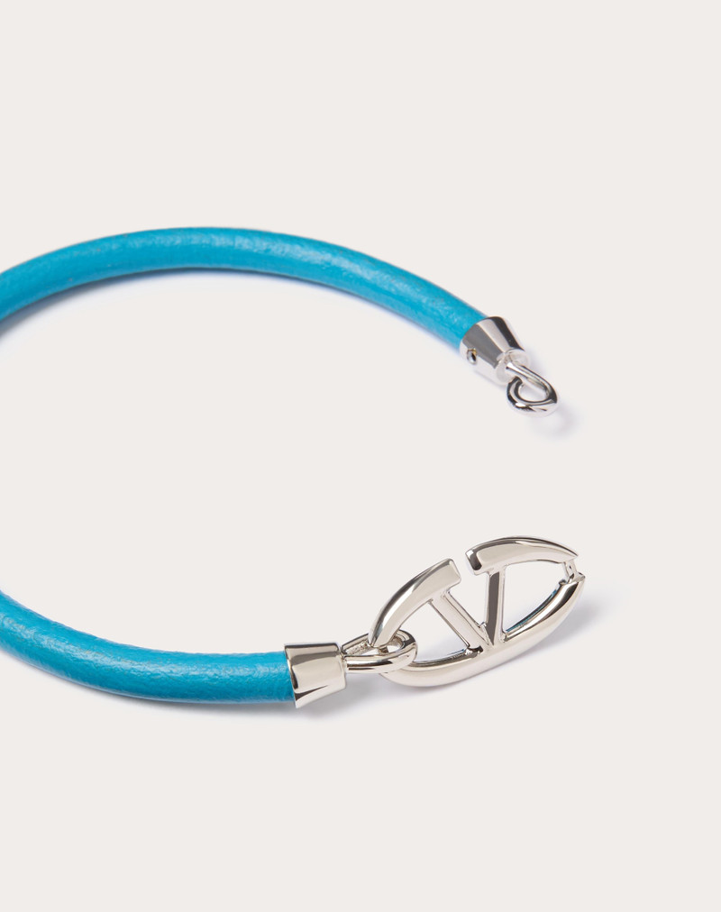 VALENTINO GARAVANI VLOGO THE BOLD EDITION BRACELET IN LEATHER AND METAL 4