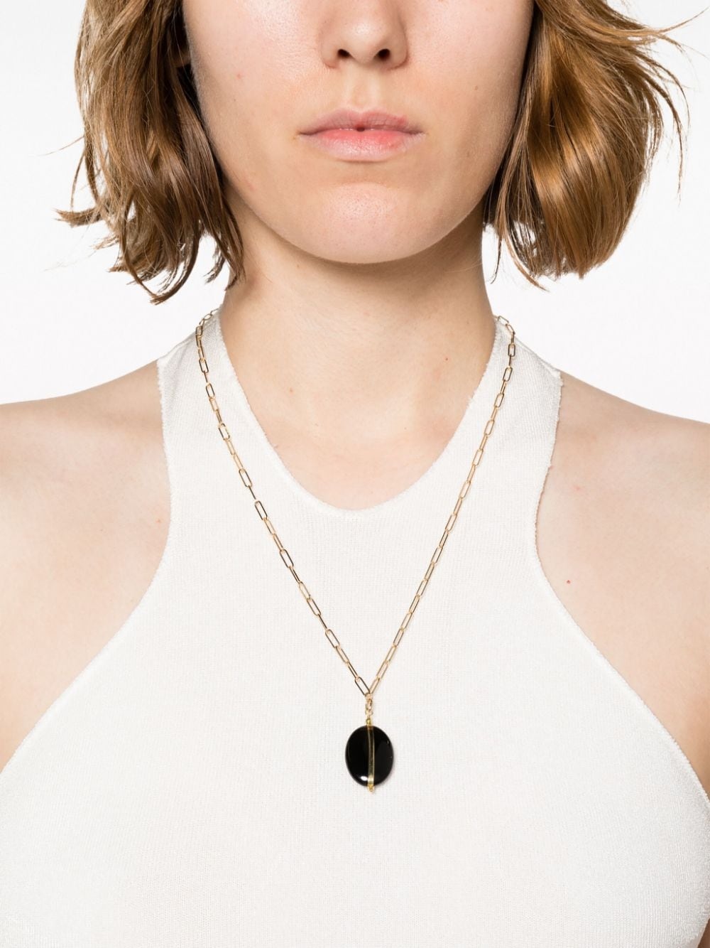 stone-embellished pendant necklace - 2