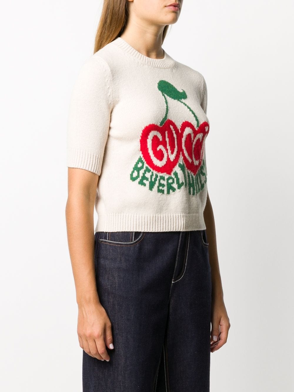 cherry wool crop top - 3