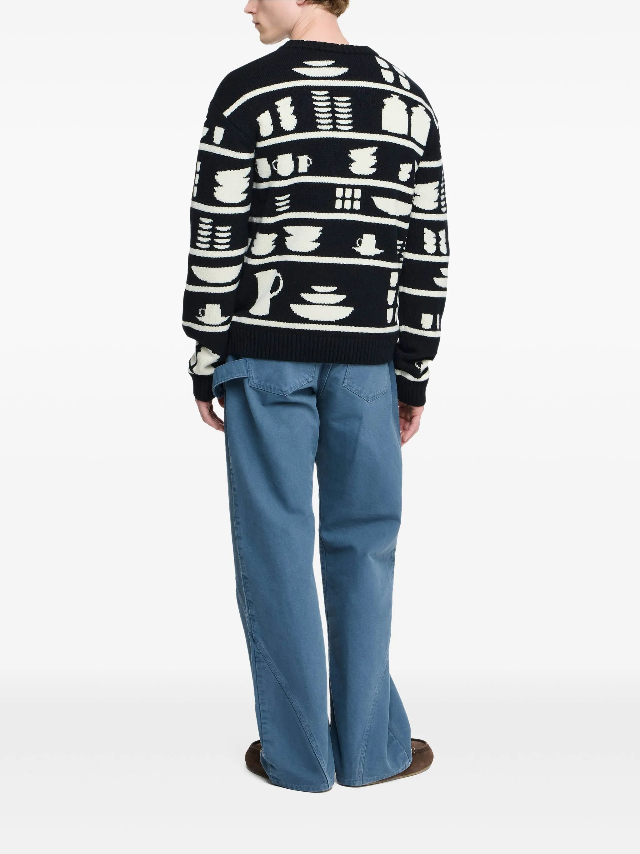 Jw Anderson Tableware-pattern Crew-neck Sweater - 4