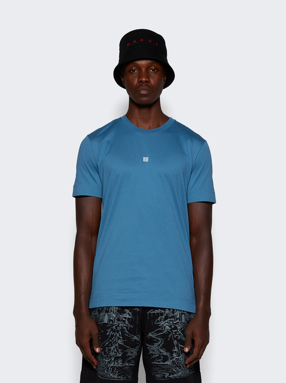 Slim Fit Tee Blue And White - 3