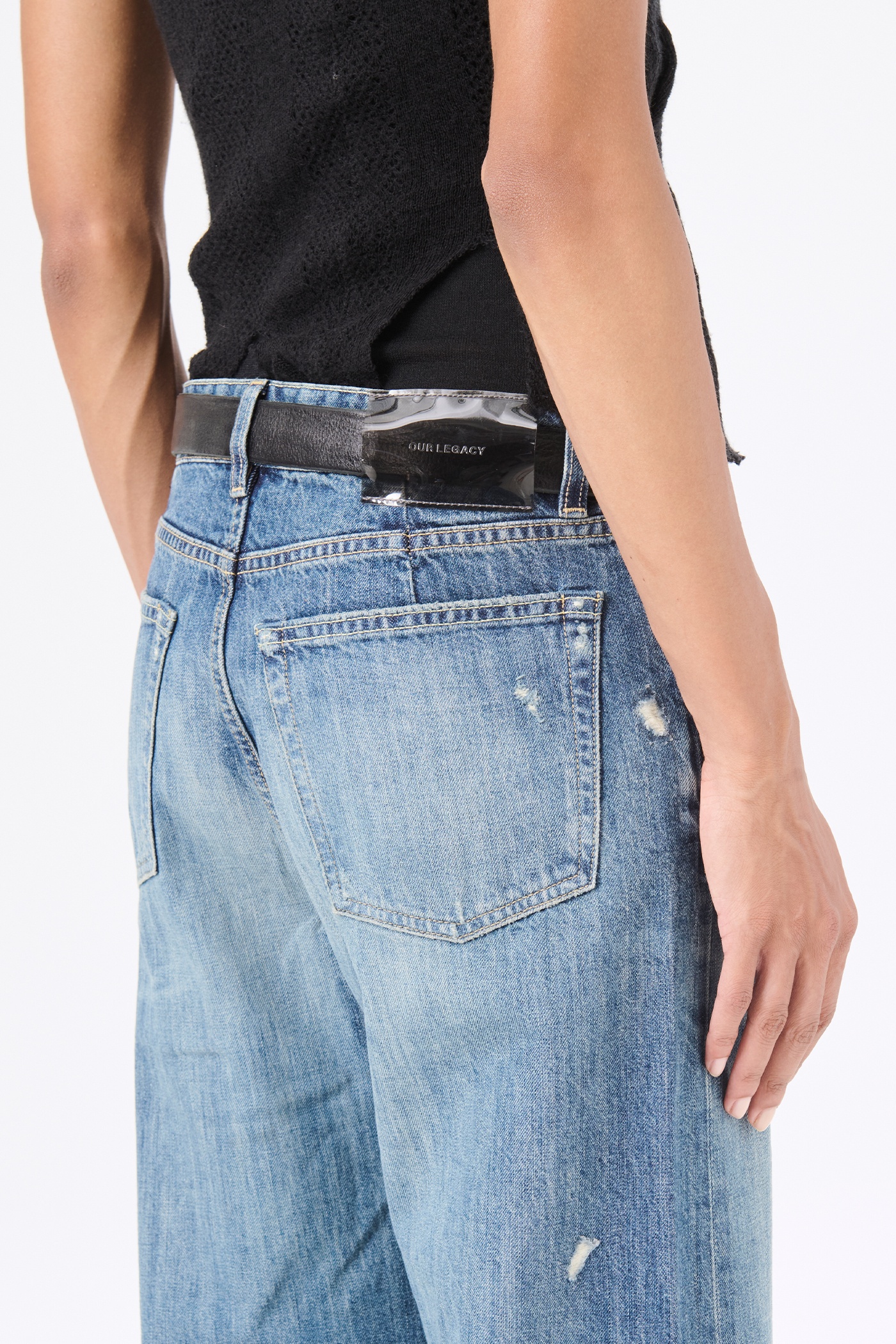 Treble Cut Vintage Rubber Repair Denim - 5