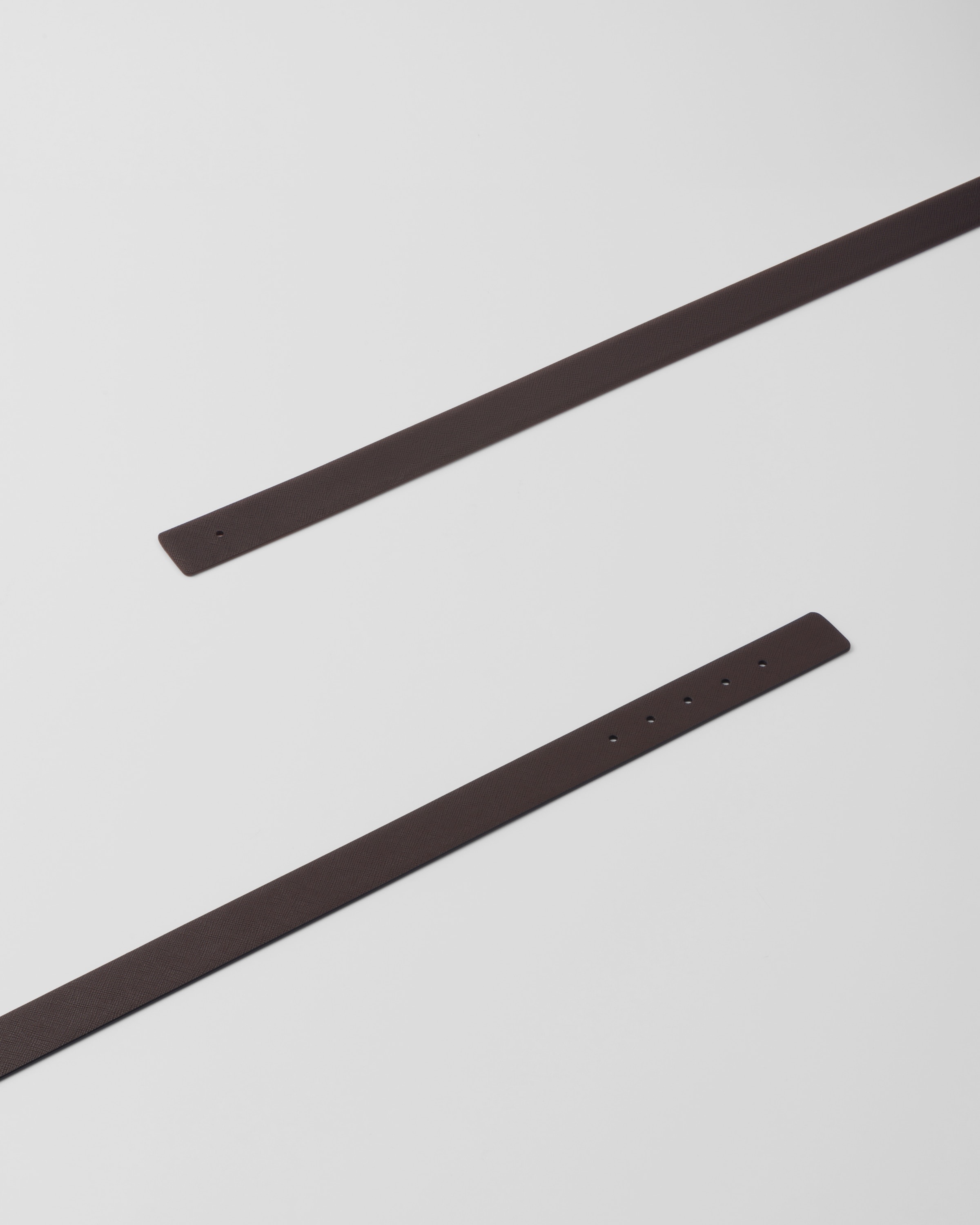 Reversible Saffiano leather belt strap - 4