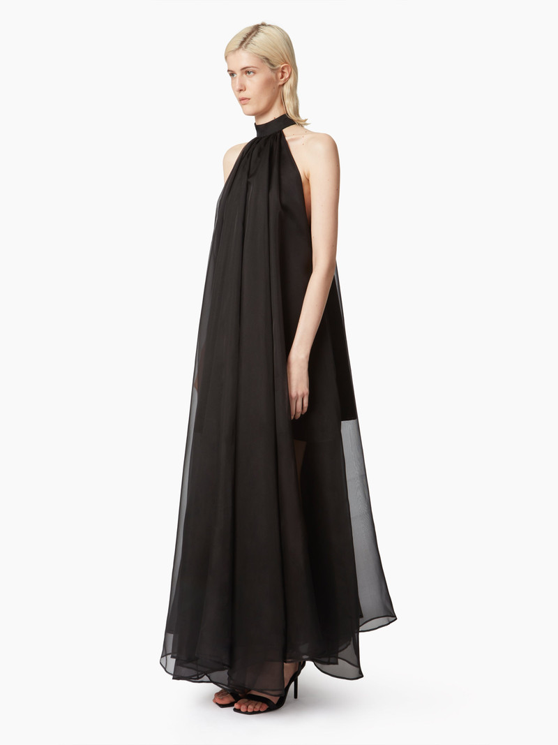 NINA RICCI FLUID HALTERNECK TRANSPARENT DRESS outlook