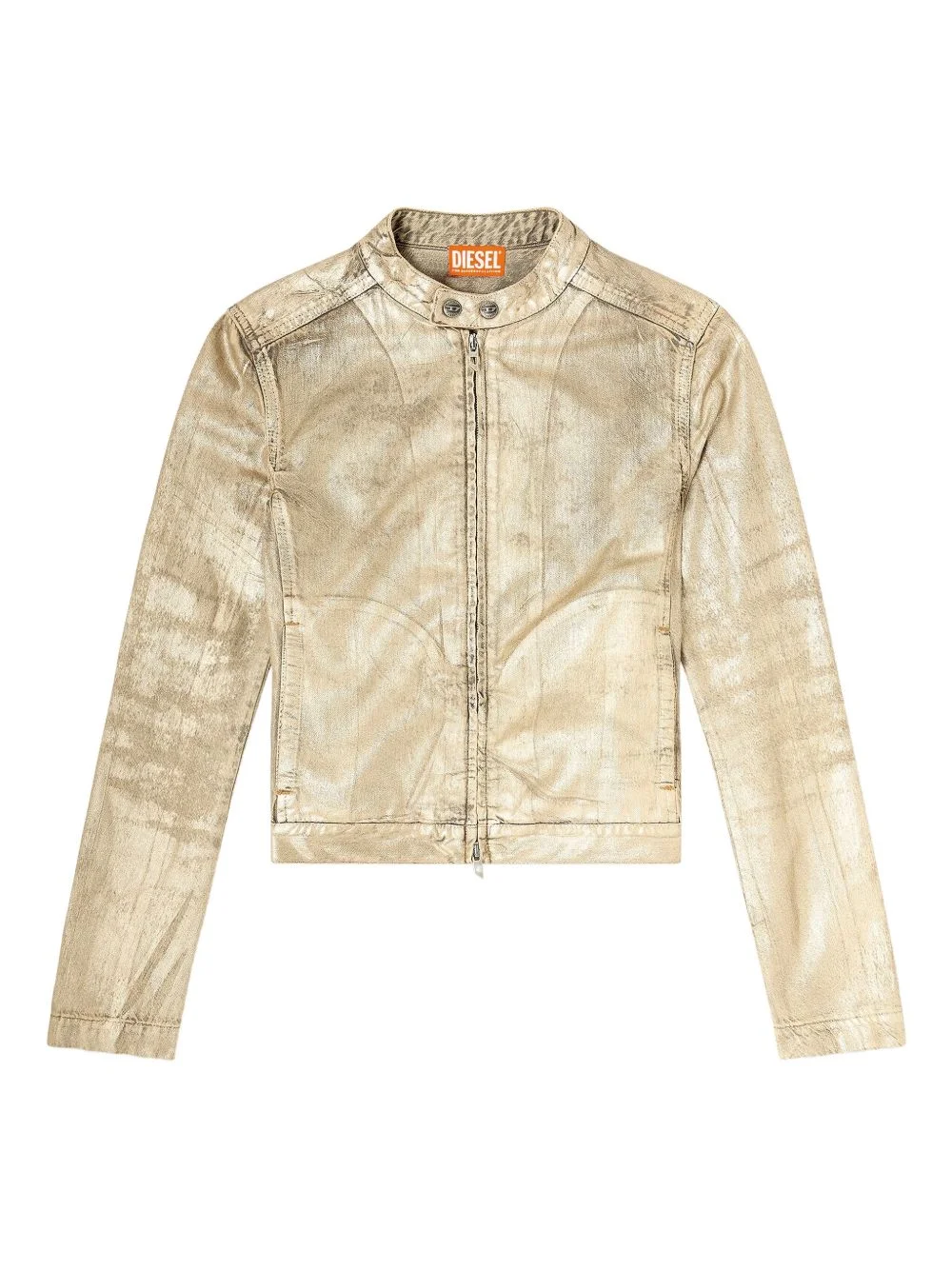 x Karol G De-Mornin metallic-effect denim jacket - 1