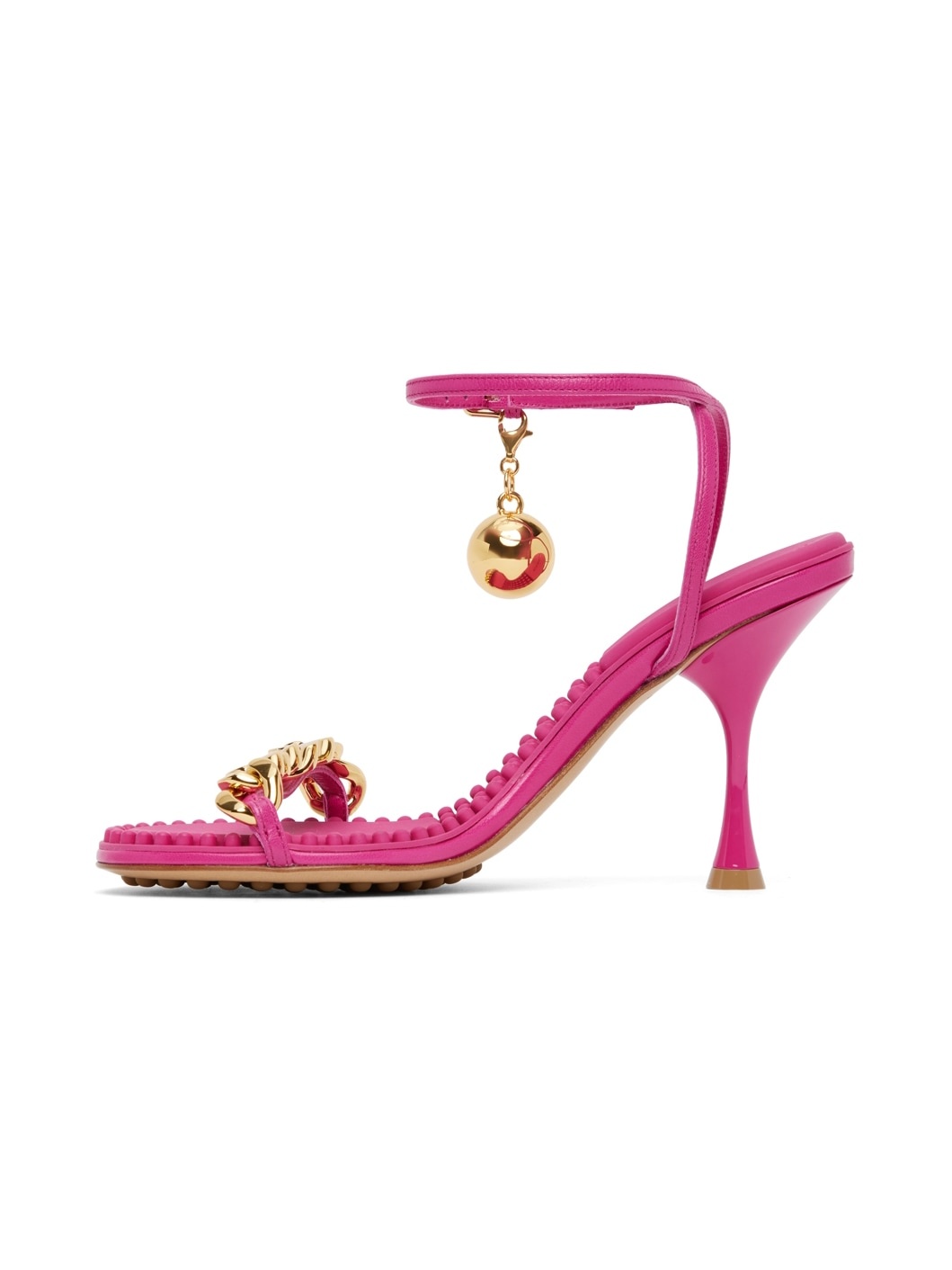 Bottega Veneta Pink Dot Heeled Sandals | REVERSIBLE