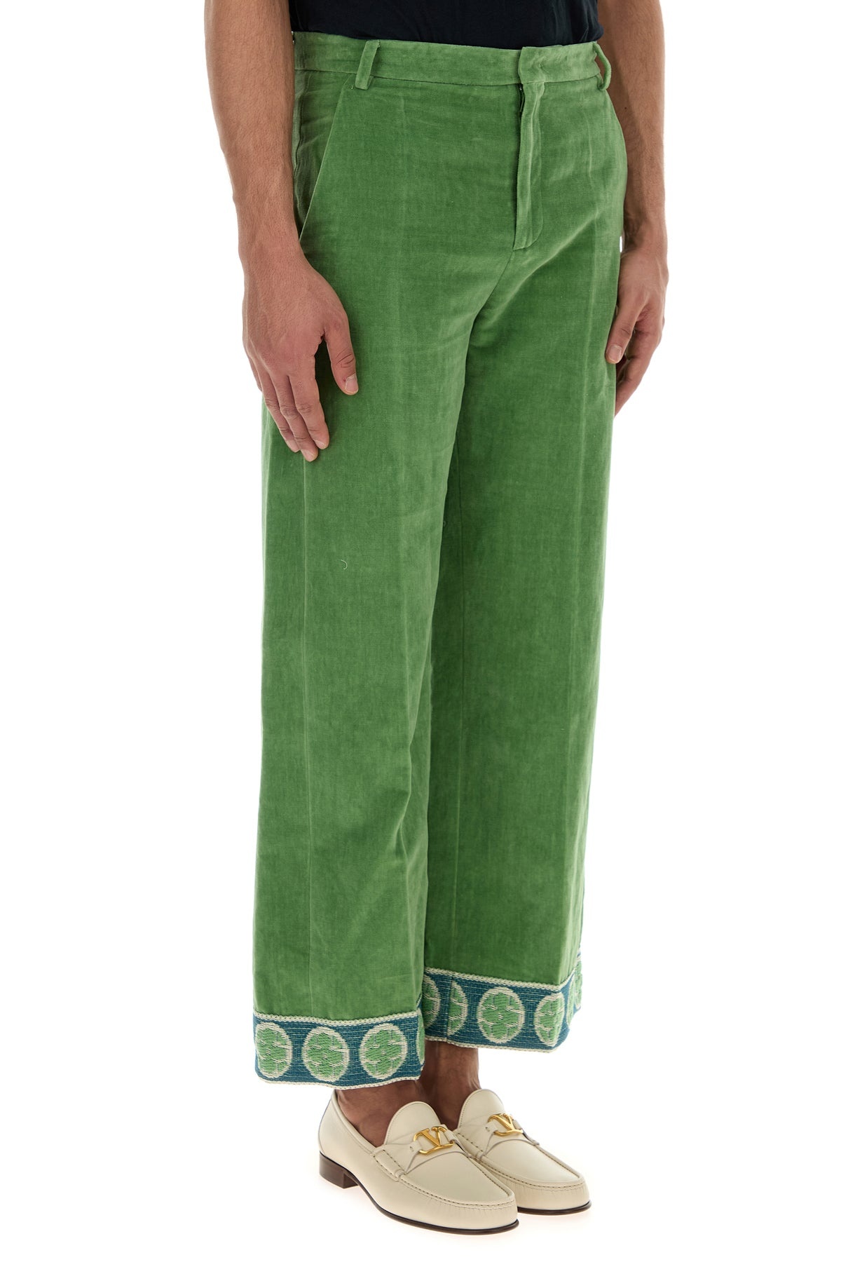 Green velvet pant - 3