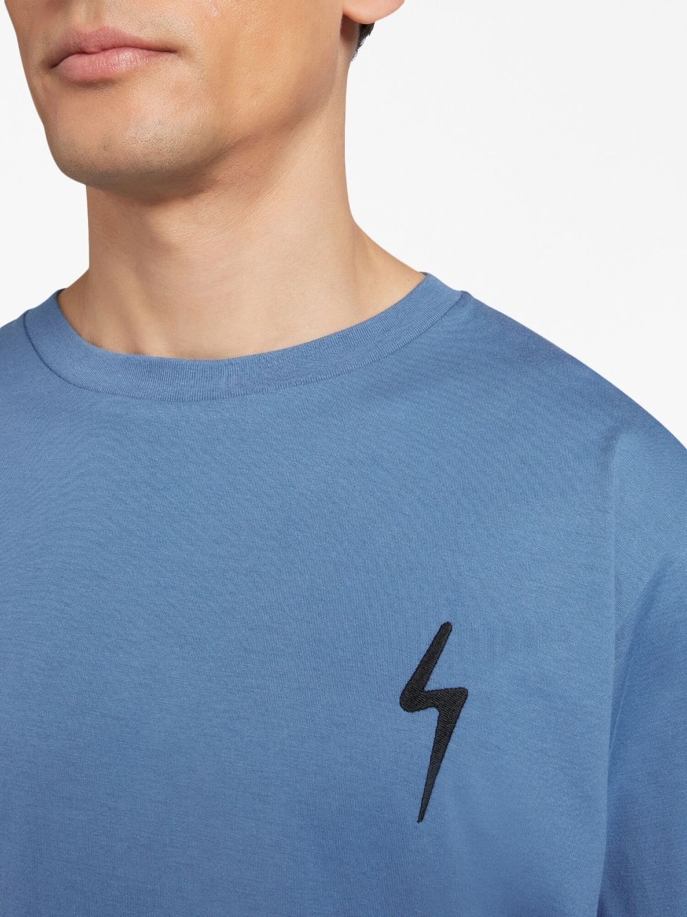 Thunderbolt-embroidered crewneck T-shirt - 5