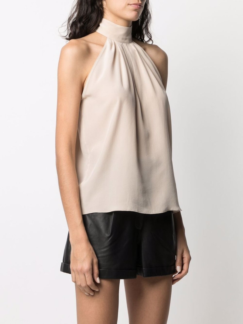 high-neck chiffon top 3