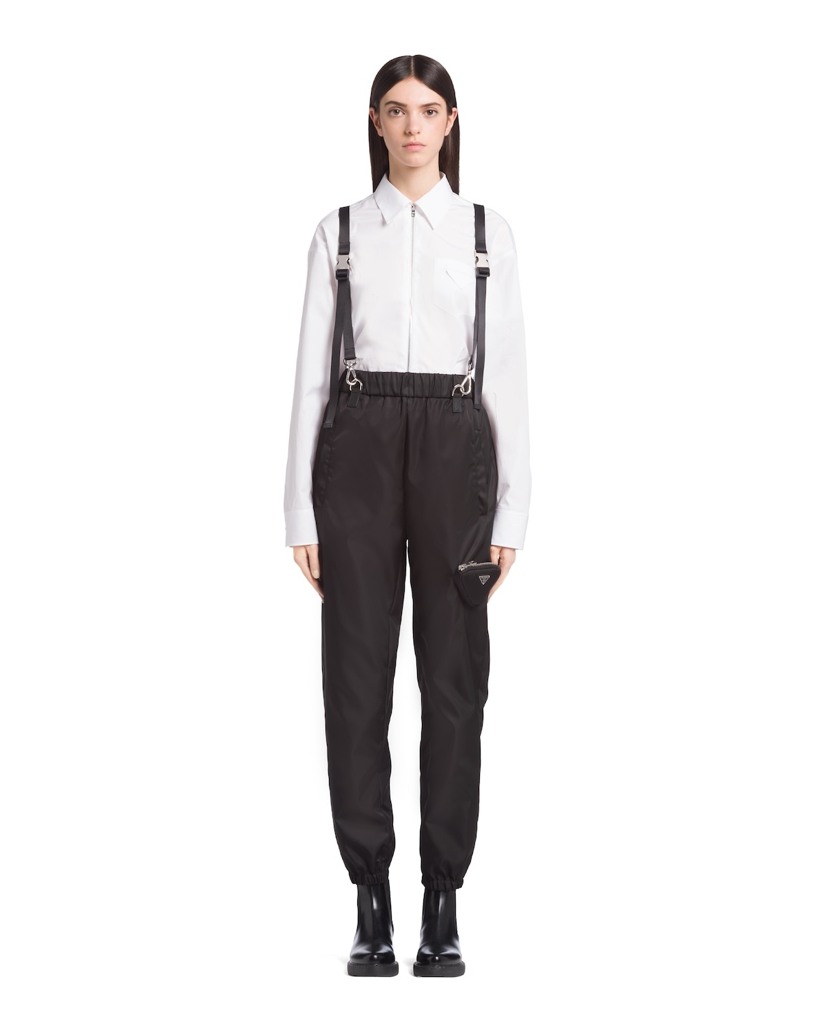Re-Nylon pants with suspenders and pouch - 2