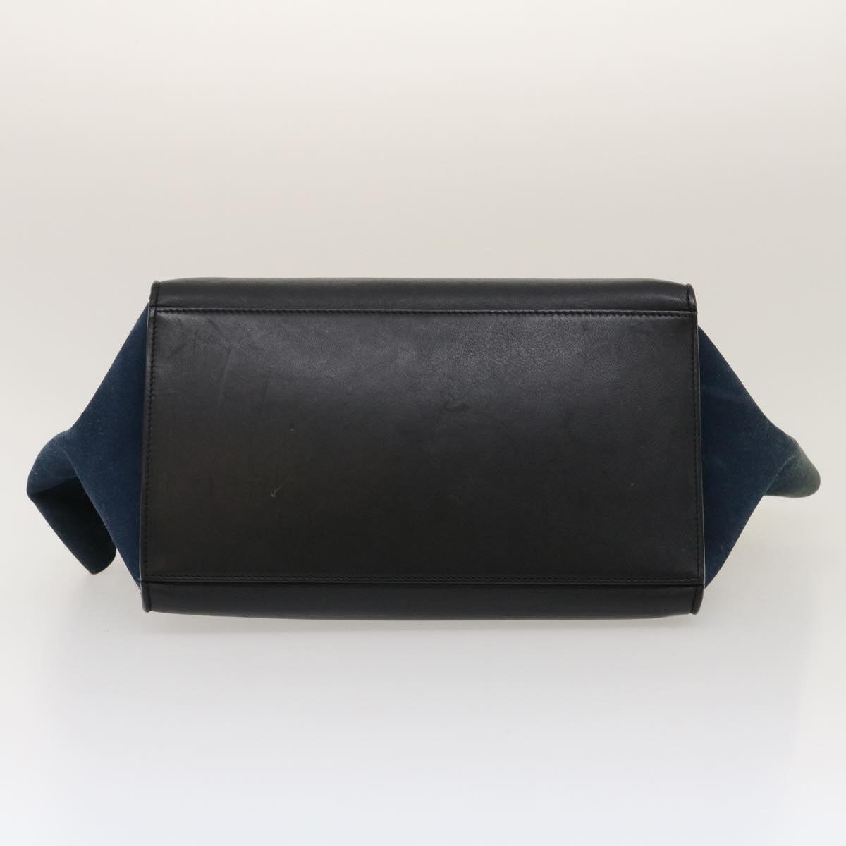 CELINE Hand Bag Leather Suede Gray Navy - 5