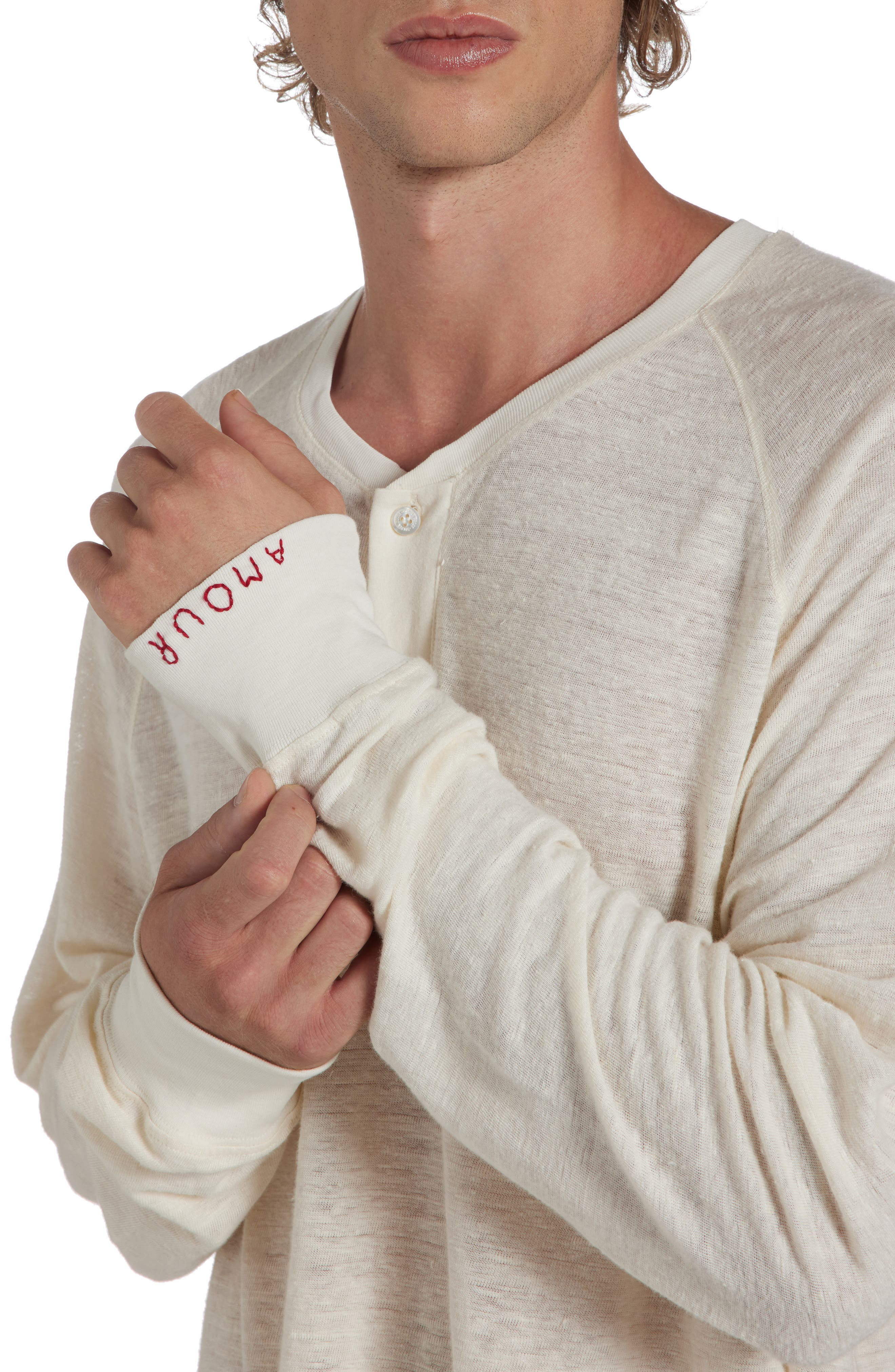 Journey Long Sleeve Linen Knit Henley - 5