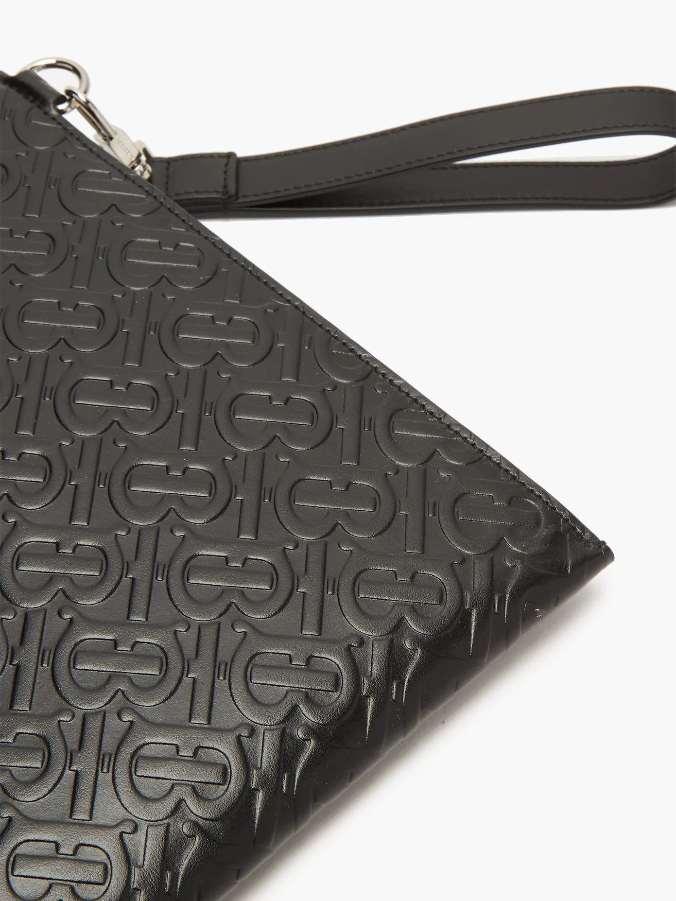 Edin TB-embossed leather pouch - 4