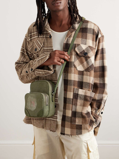 Readymade Suede-Trimmed Distressed Canvas Messenger Bag outlook