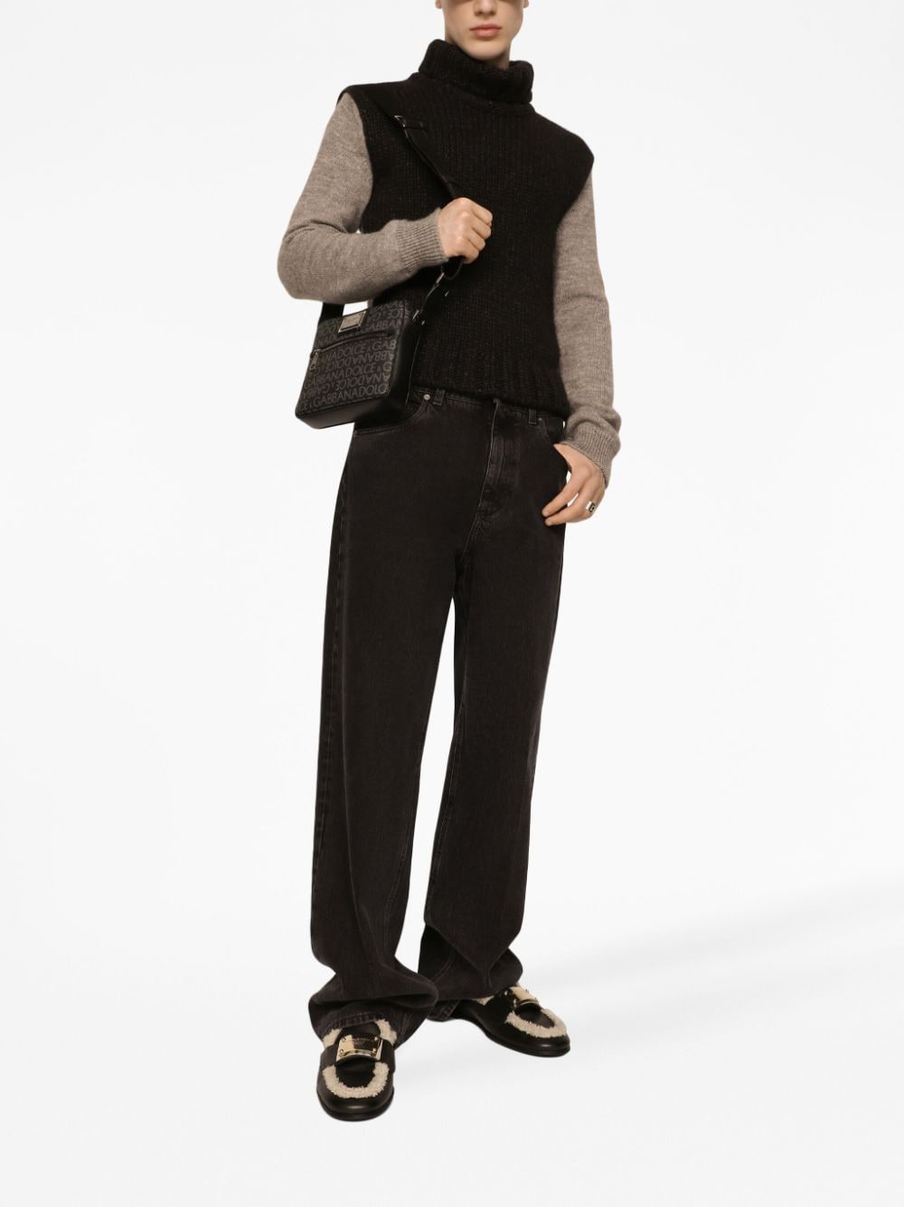 high-neck chunky-knit jumper - 2