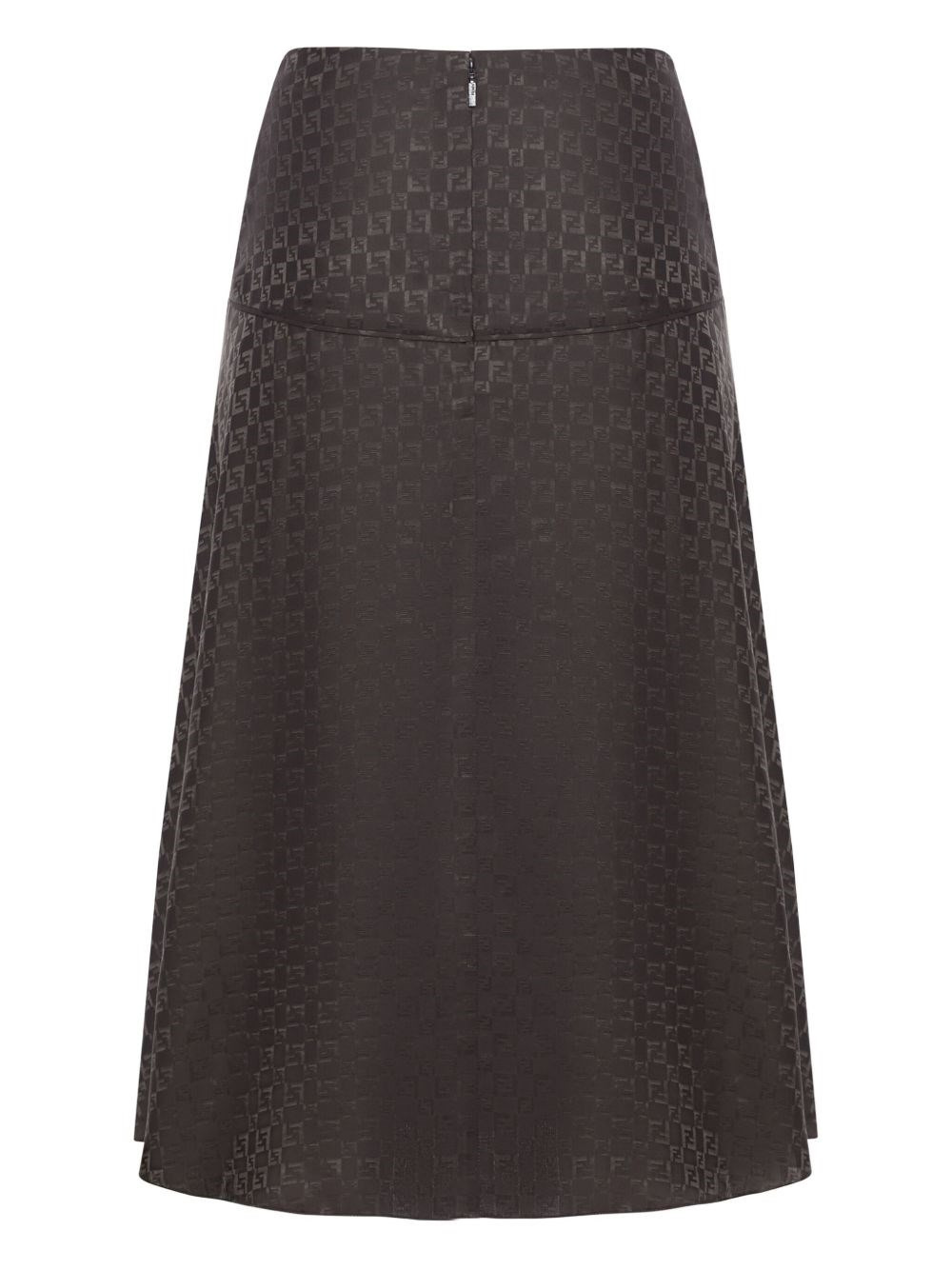 FF jacquard silk skirt - 2