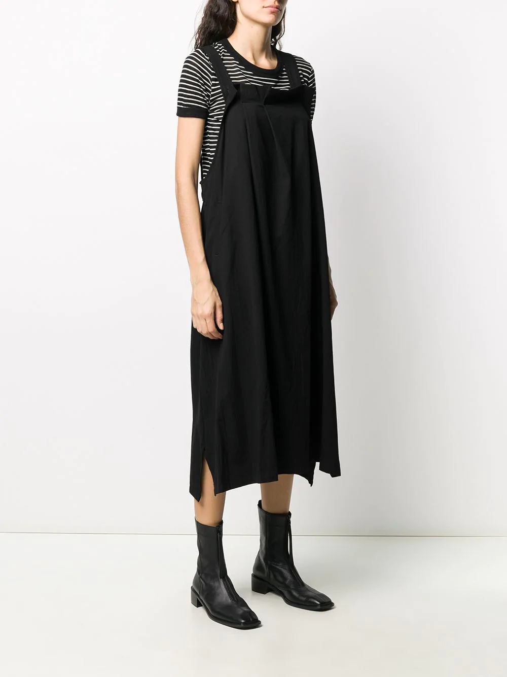 draped midi dress - 3