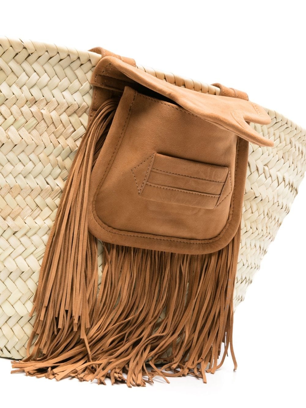 Alpha woven-raffia tote bag - 4