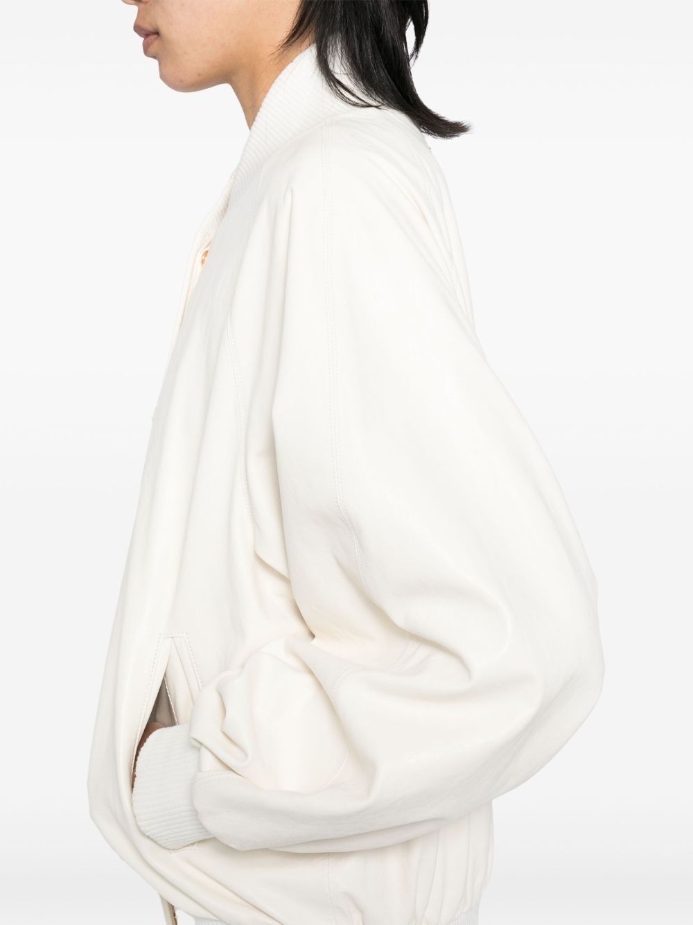 Downtown leather bomber jacket - 5