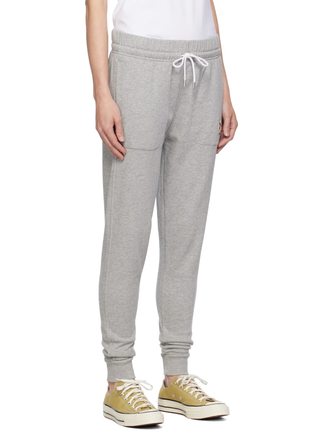 Maison Kitsuné Gray Chillax Fox Lounge Pants | ssense | REVERSIBLE