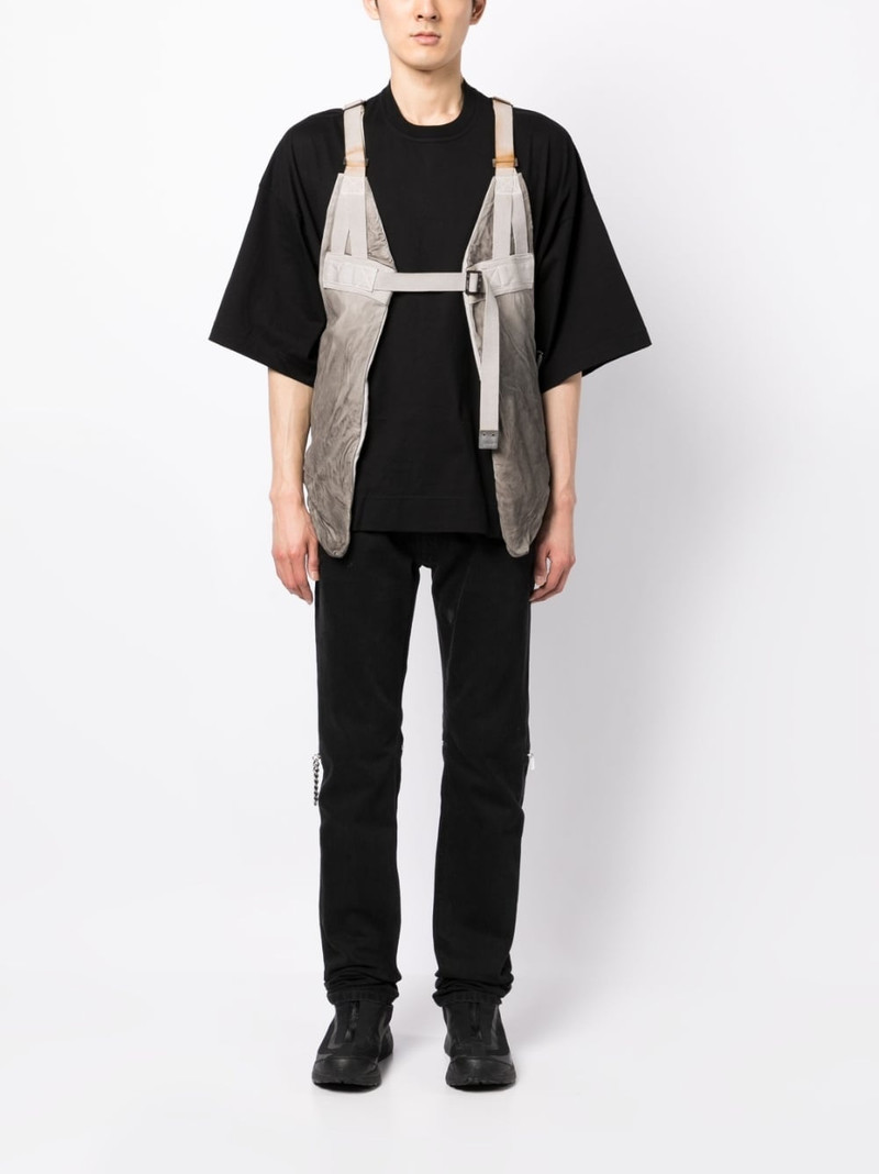 Boris Bidjan Saberi sliding-buckle fastening vest outlook
