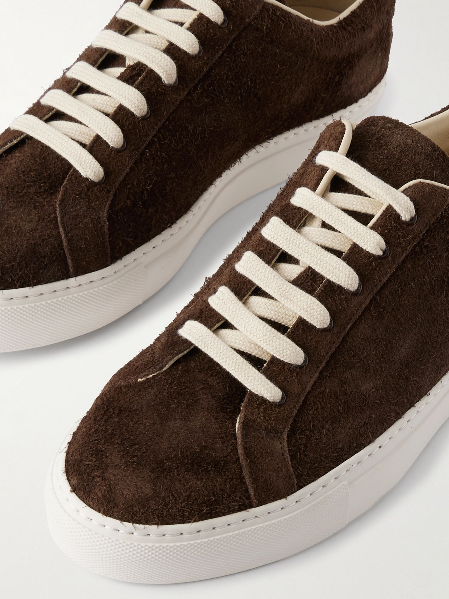 Achilles Sport Brushed-Suede Sneakers Brown - 5